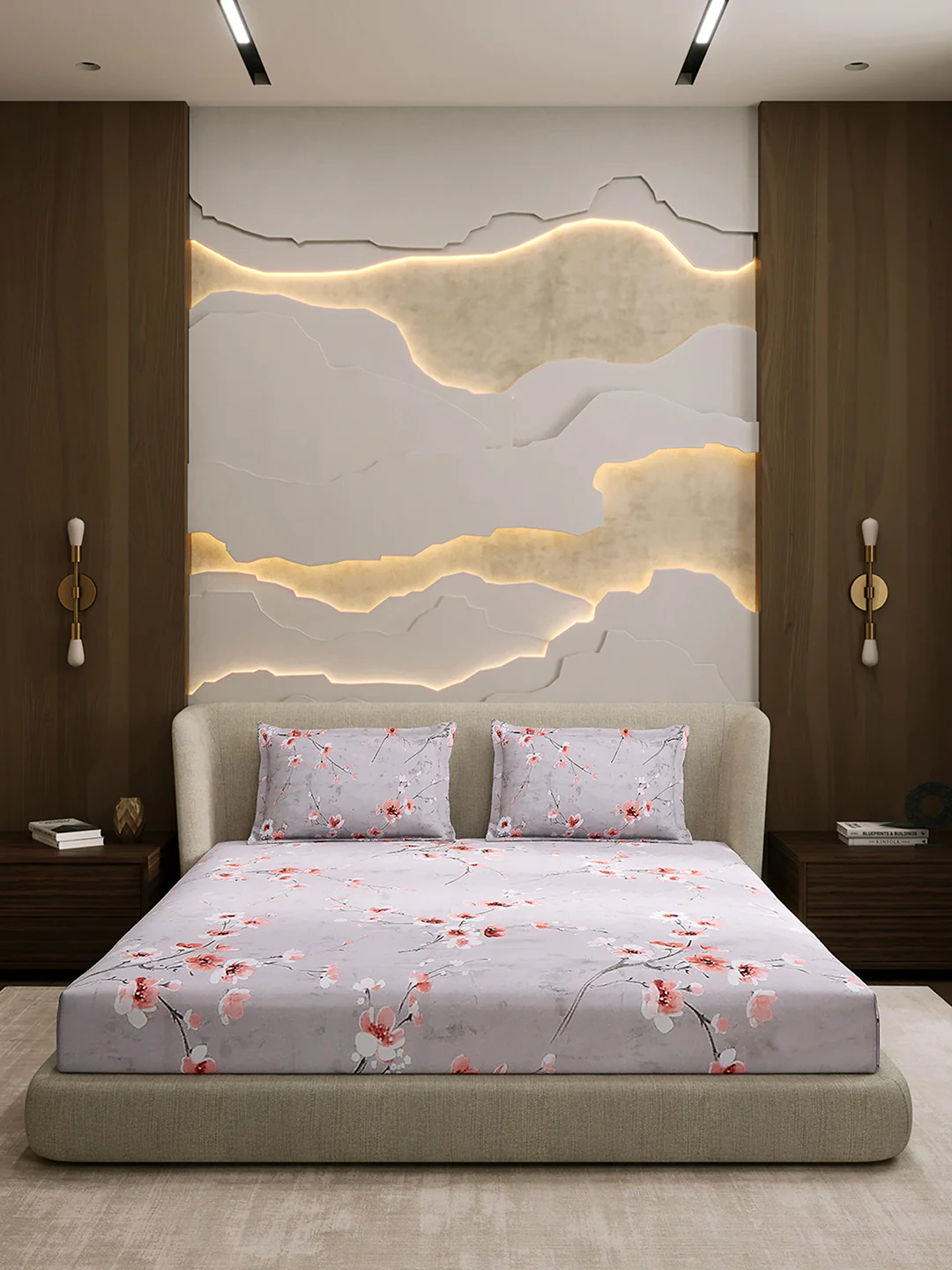 104 TC 100% Cotton Double Bed 1 Bedsheet with 2 Pillow Cover (Samriddhi) - Image 3
