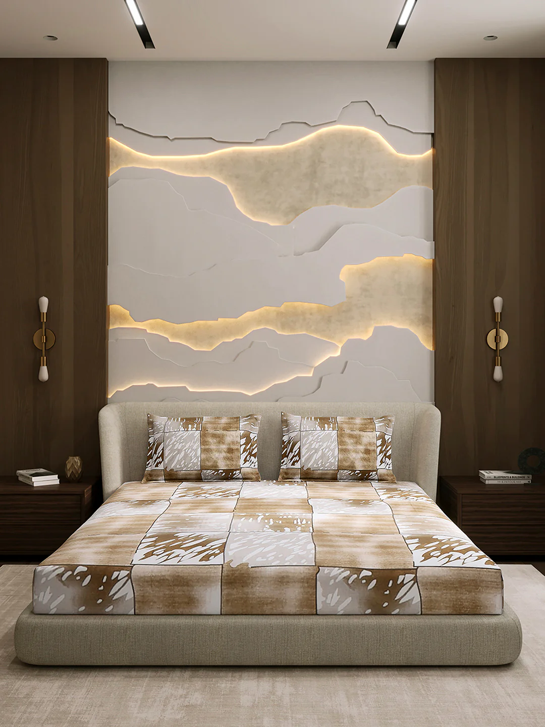 104 TC 100% Cotton Double Bed 1 Bedsheet with 2 Pillow Cover (Samriddhi) - Image 3