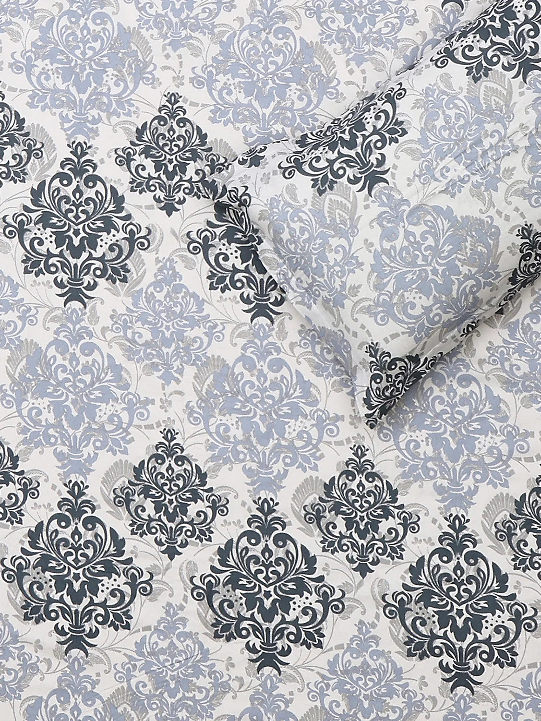104 TC 100% Cotton Double Bed 1 Bedsheet with 2 Pillow Cover (Samriddhi) - Image 5