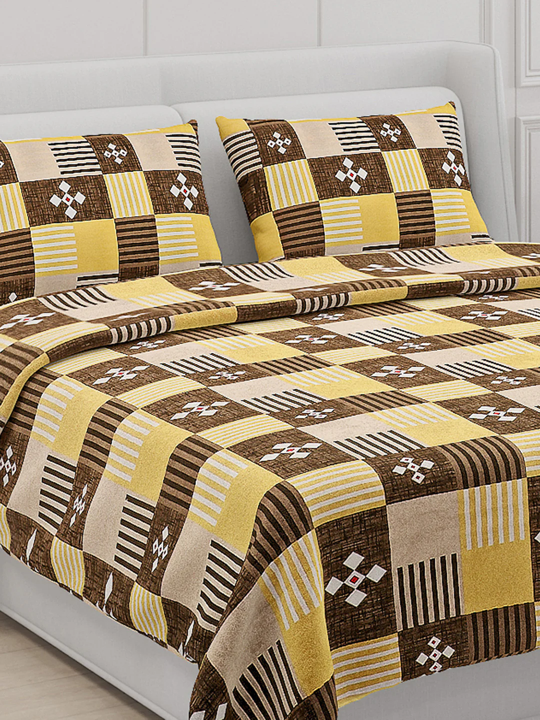 104 TC Cotton Double Bed Bedsheet with 2 Pillow Covers - Updated - Updated - Updated - Image 5