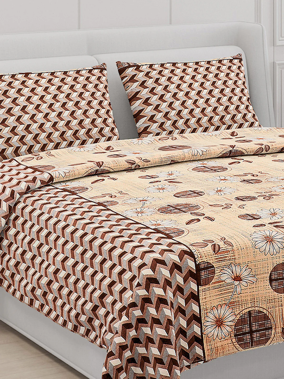 104 TC Cotton Double Bed Bedsheet with 2 Pillow Covers - Updated - Updated - Updated - Image 5