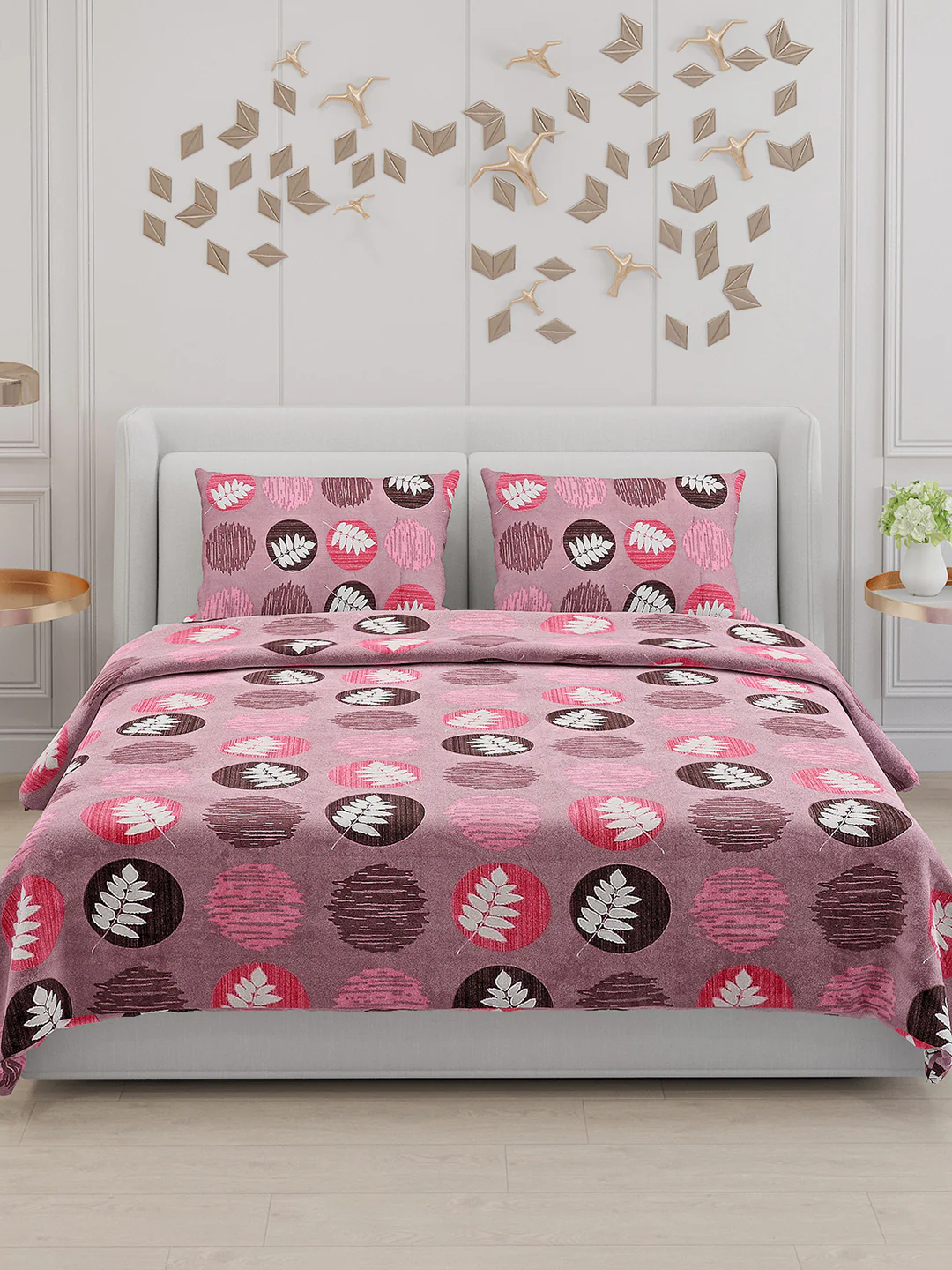104 TC Cotton Double Bed Bedsheet with 2 Pillow Covers - Updated - Updated - Image 3