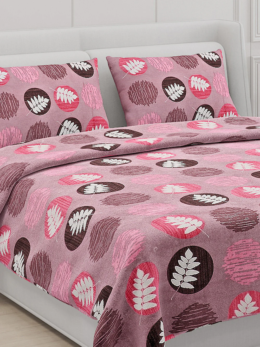 104 TC Cotton Double Bed Bedsheet with 2 Pillow Covers - Updated - Updated - Image 5