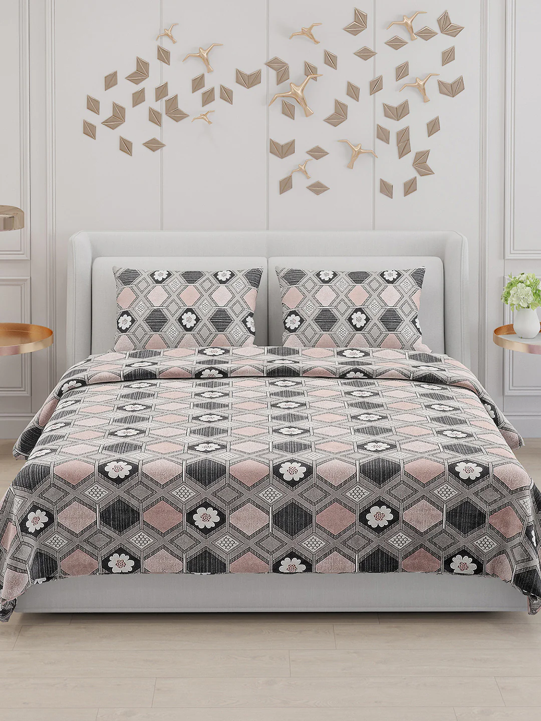 104 TC Cotton Double Bed Bedsheet with 2 Pillow Covers - Updated - Updated - Image 3