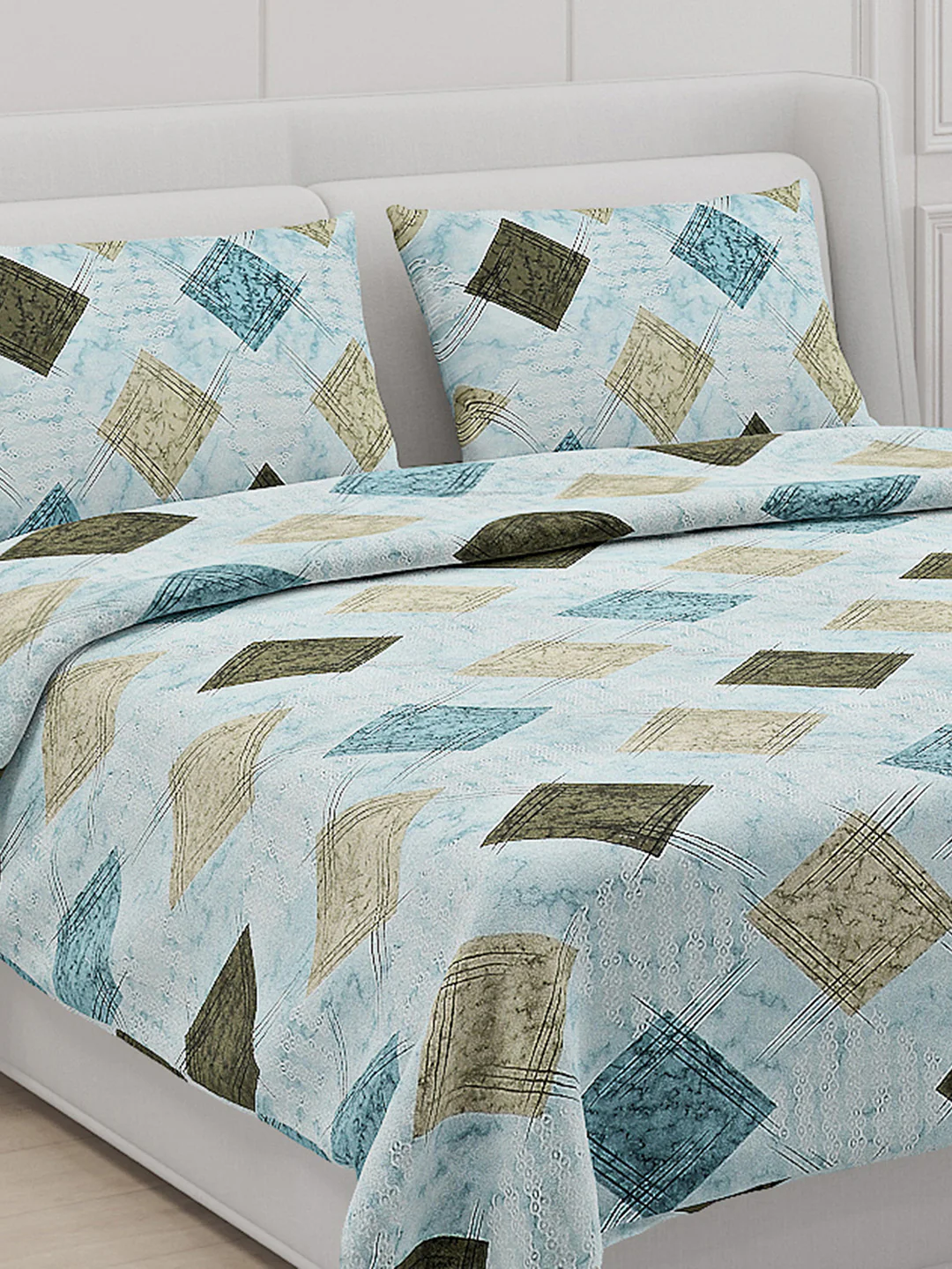 104 TC Cotton Double Bed Bedsheet with 2 Pillow Covers - Updated - Updated - Image 5