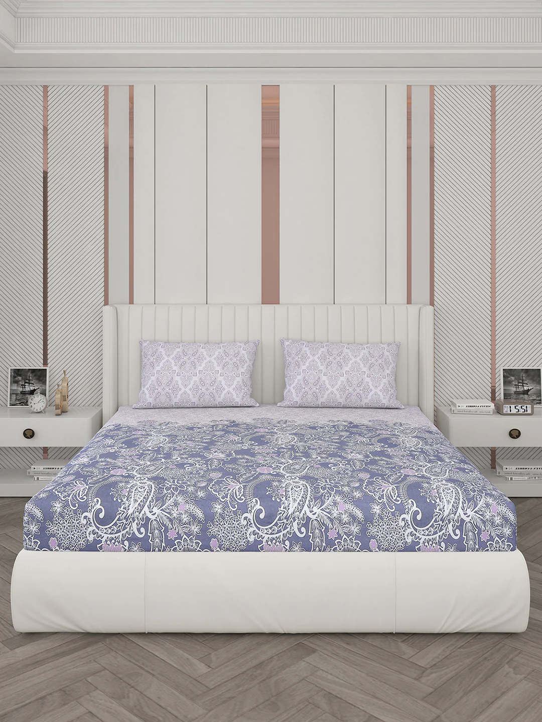 104 TC Cotton Double Bedsheet with 2 Pillow Covers - Updated - Updated - Image 3