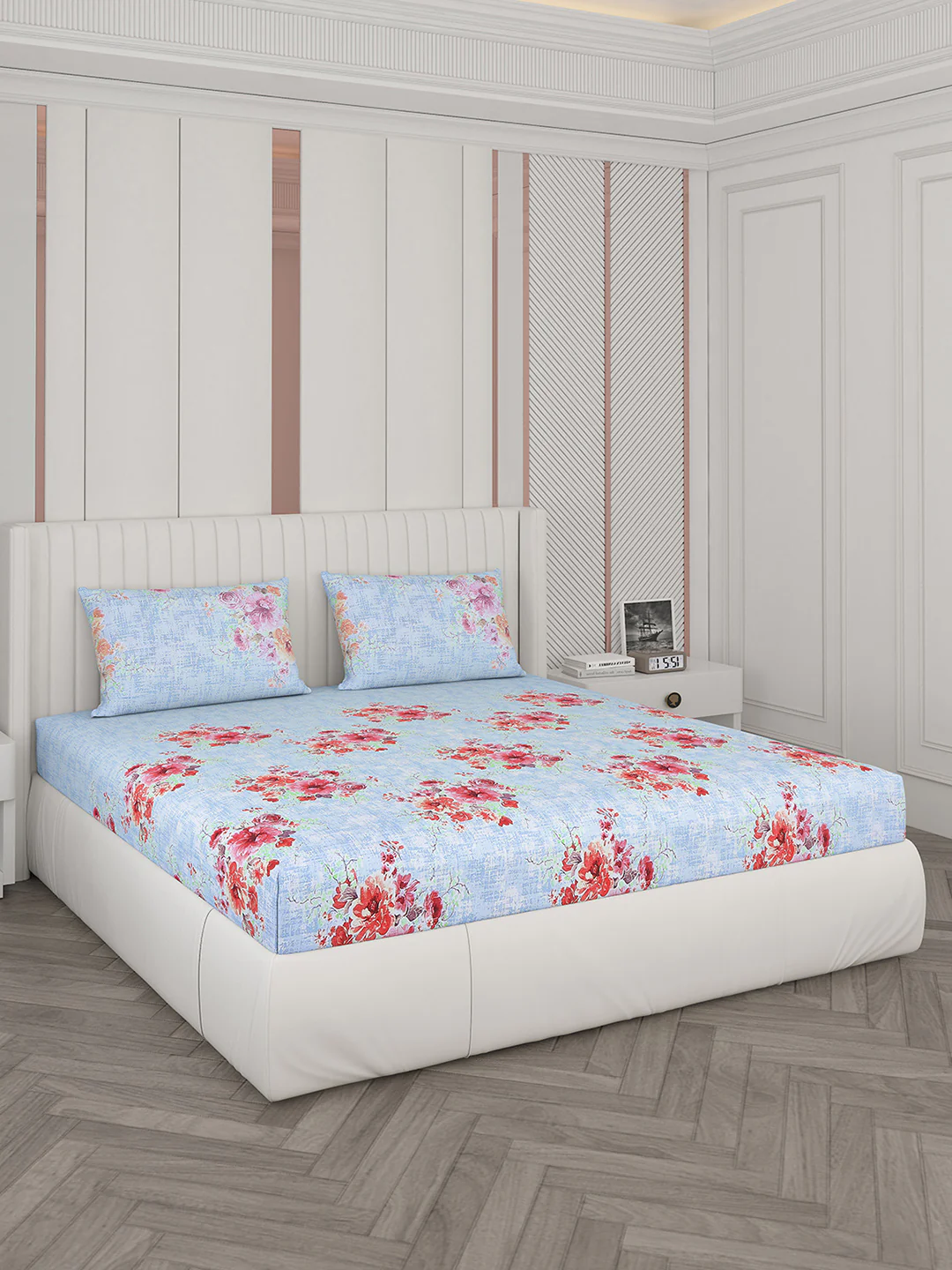 104 TC Cotton Double Bedsheet with 2 Pillow Covers - Updated - Updated - Image 2