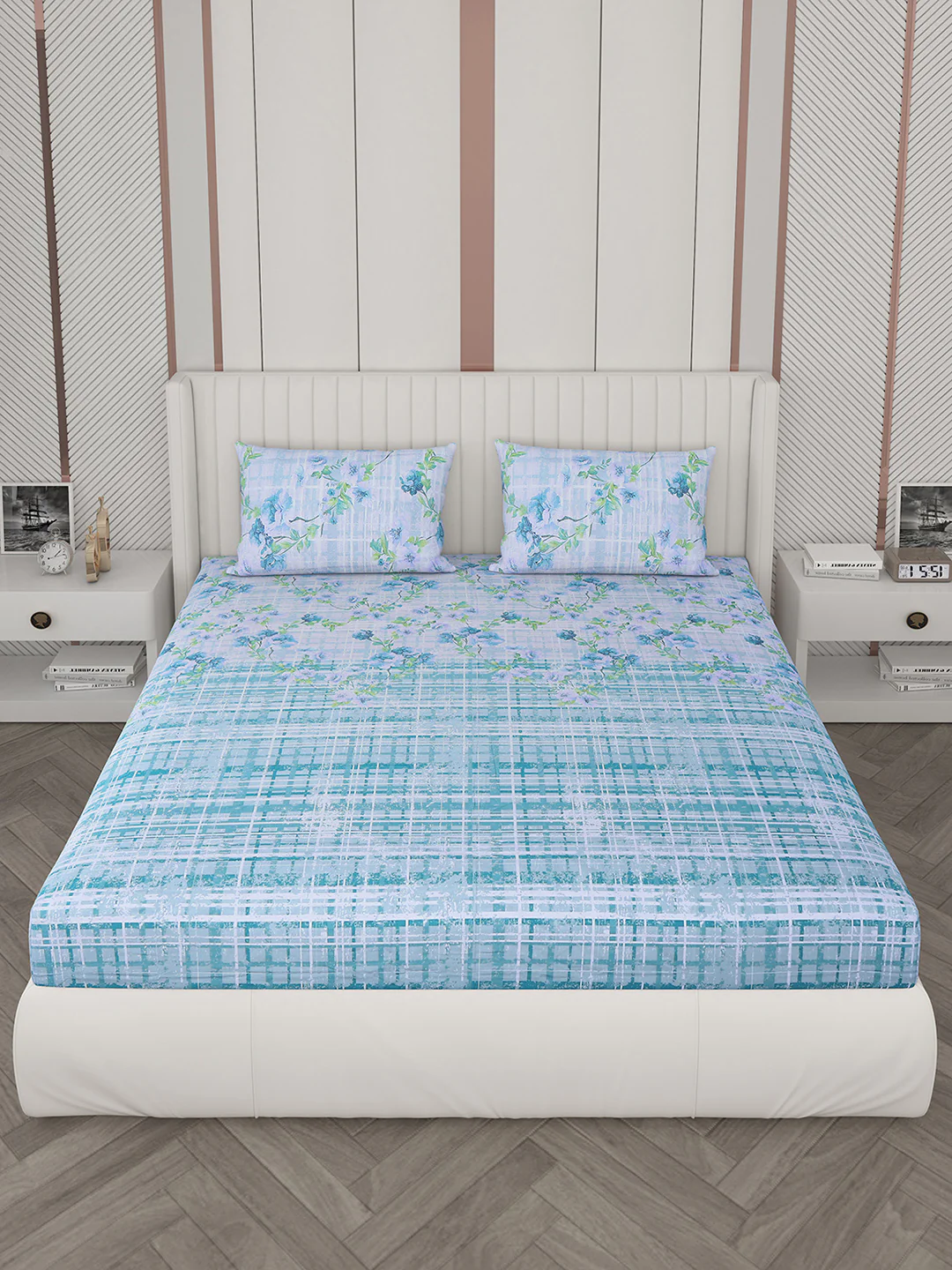 104 TC Cotton Double Bedsheet with 2 Pillow Covers - Updated - Updated - Updated - Image 2