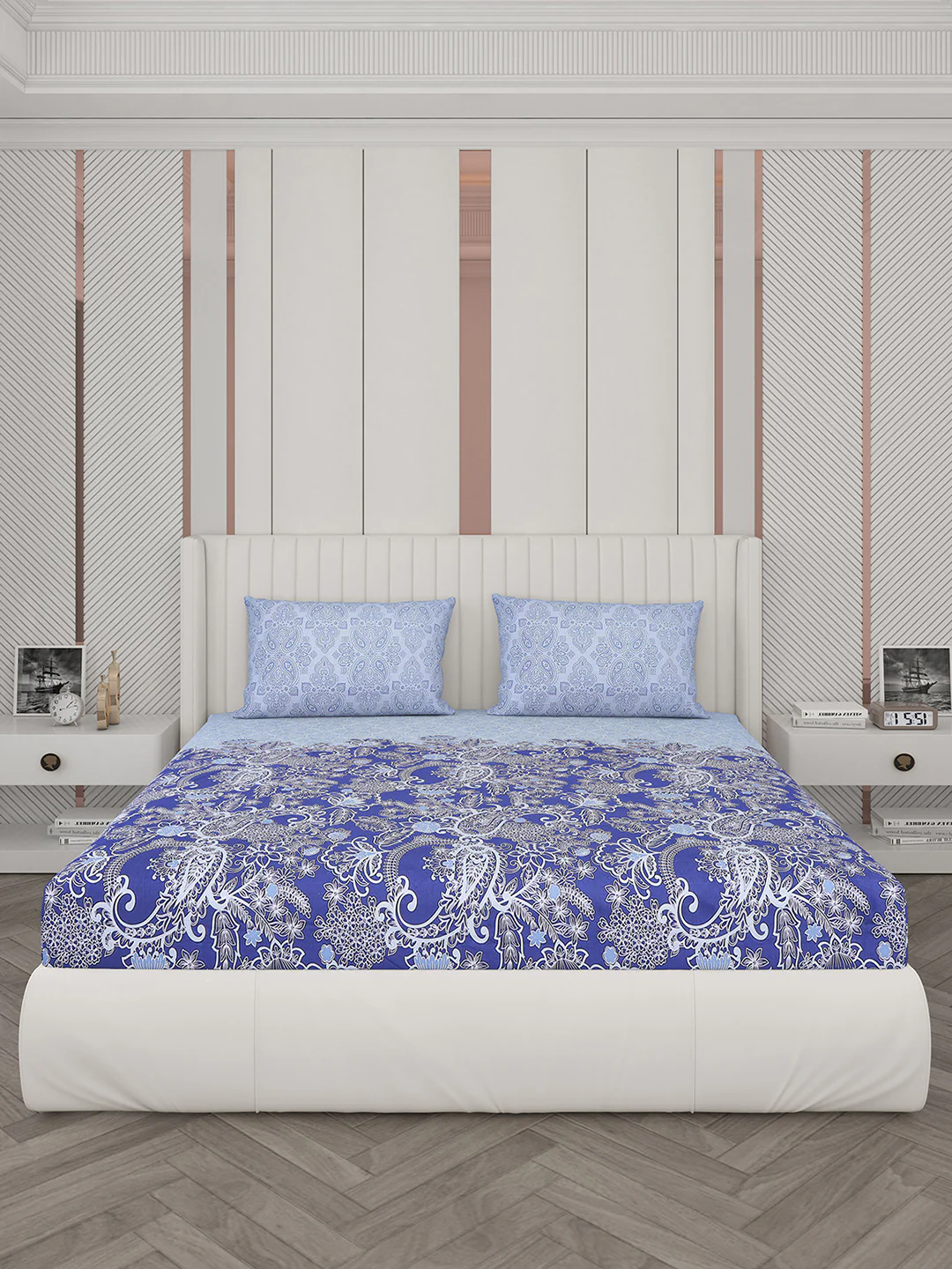 104 TC Cotton Double Bedsheet with 2 Pillow Covers - Updated - Updated - Updated - Image 3