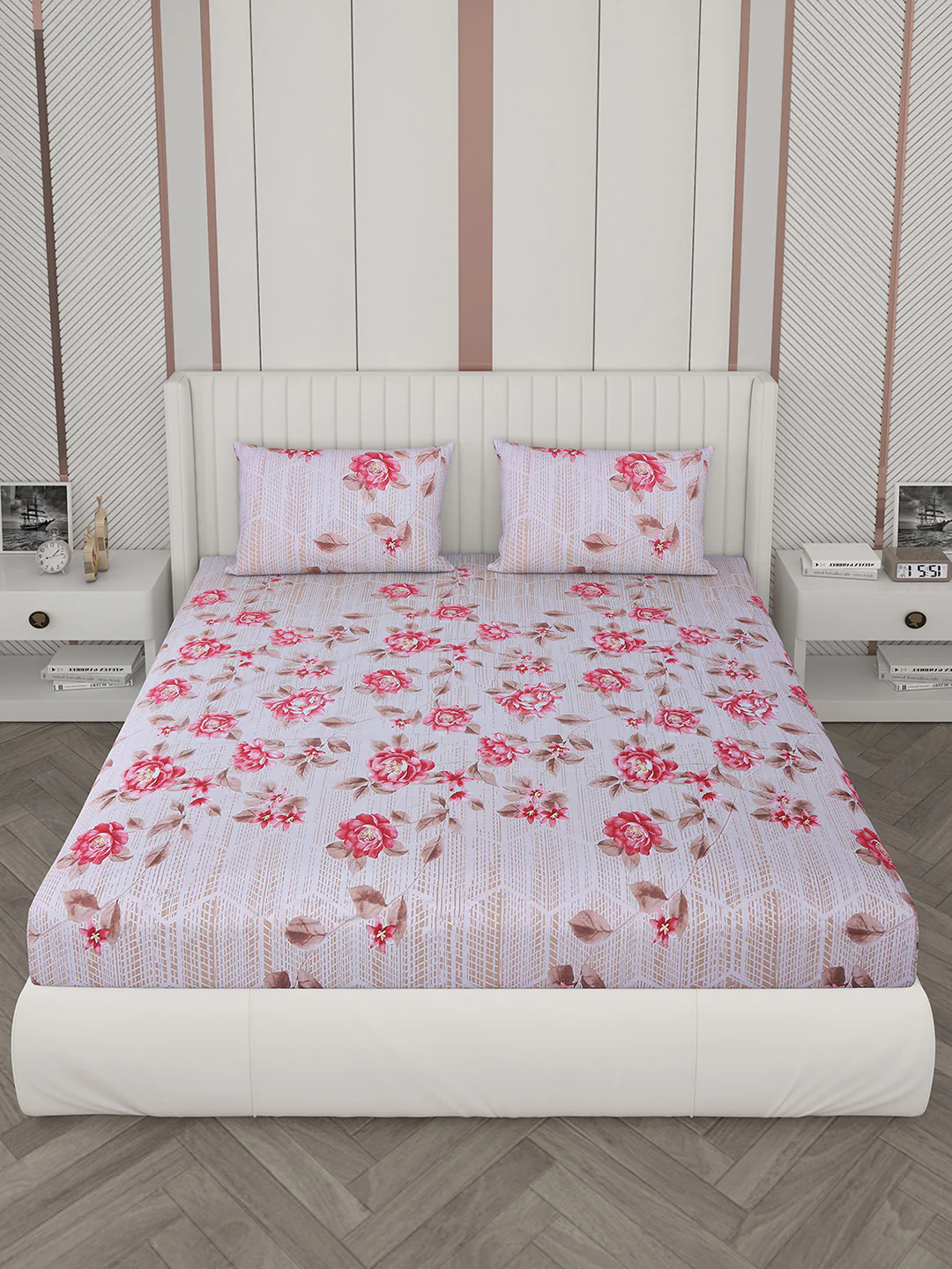 104 TC Cotton Double Bedsheet with 2 Pillow Covers - Updated - Updated - Updated - Image 2