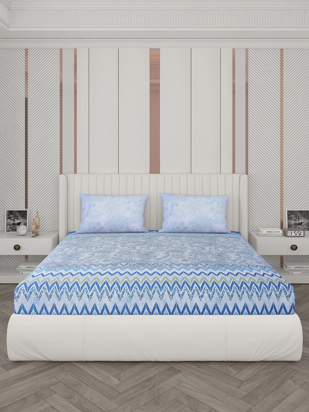 104 TC Cotton Double Bedsheet with 2 Pillow Covers - Updated - Updated - Updated - Image 3
