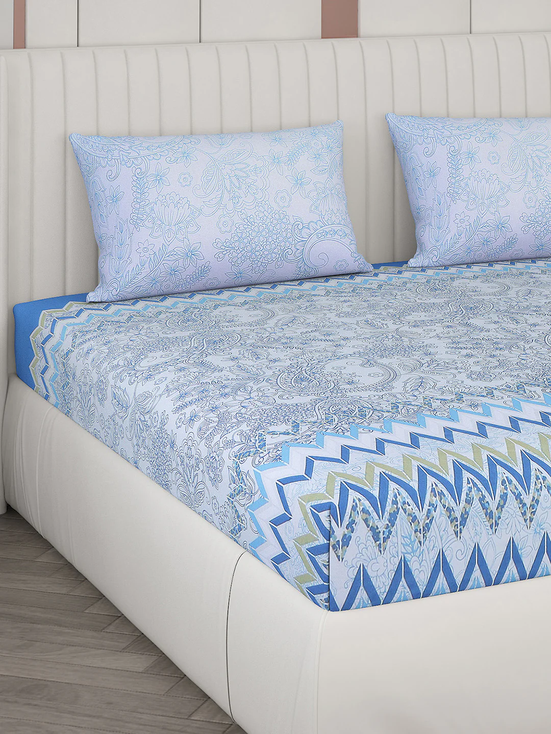 104 TC Cotton Double Bedsheet with 2 Pillow Covers - Updated - Updated - Updated - Image 4