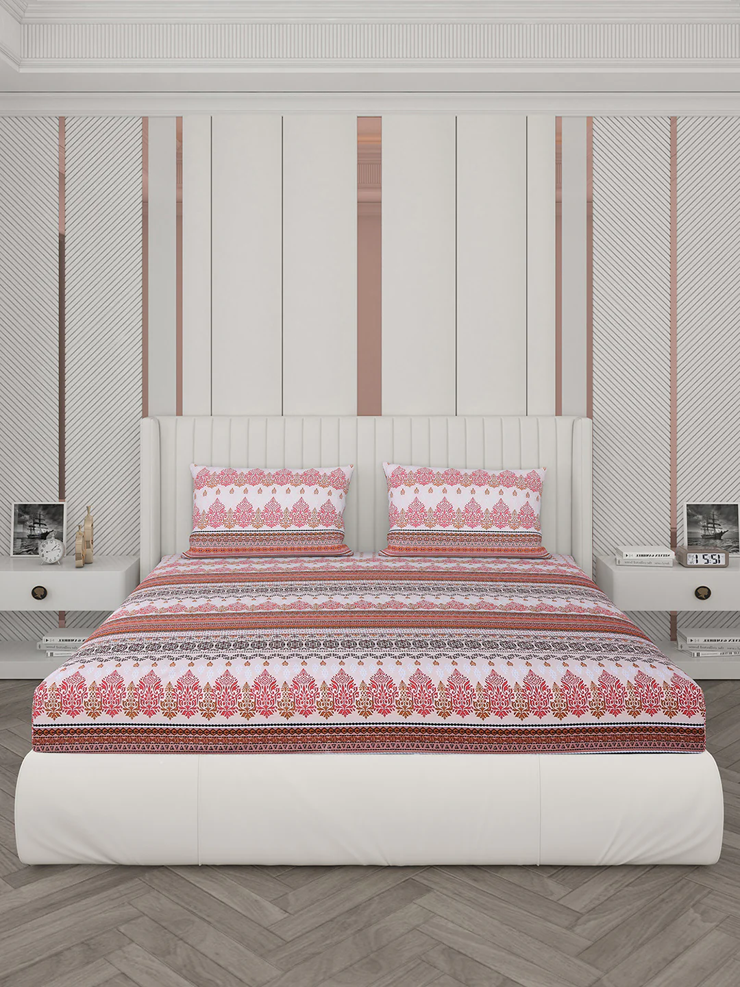 104 TC Cotton Double Bedsheet with 2 Pillow Covers - Updated - Updated - Image 4