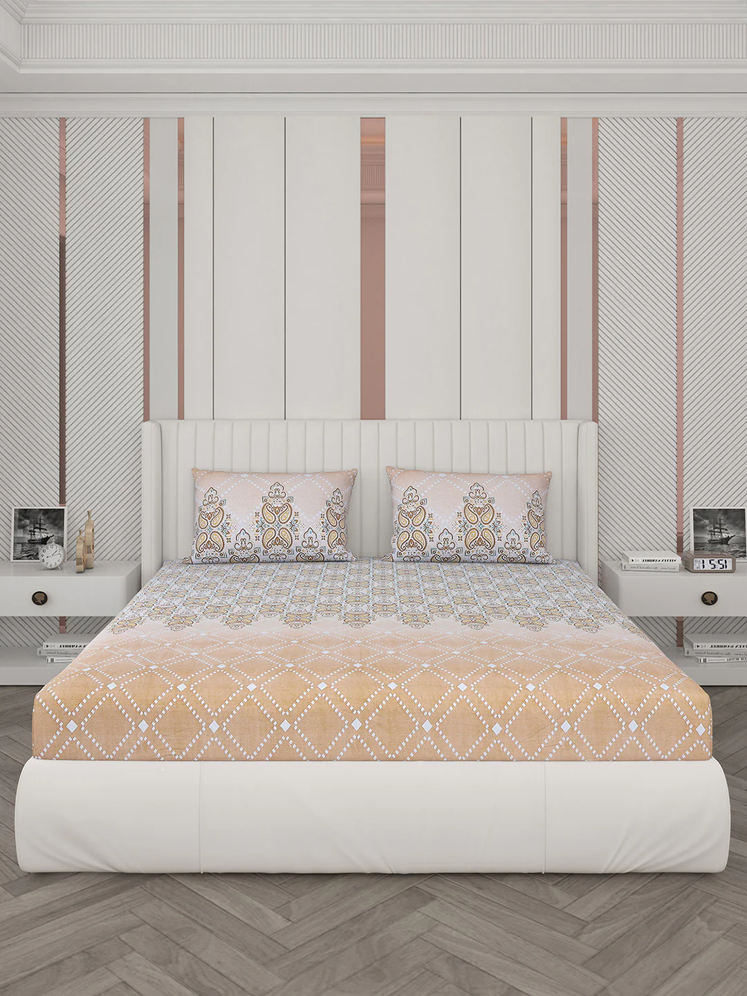 104 TC Cotton Double Bedsheet with 2 Pillow Covers - Updated - Updated - Updated - Image 4