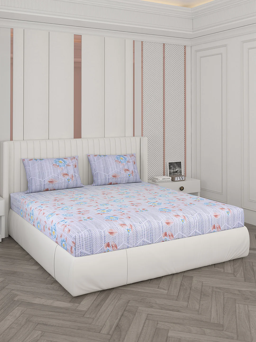 104 TC Cotton Double Bedsheet with 2 Pillow Covers - Updated - Updated - Image 2
