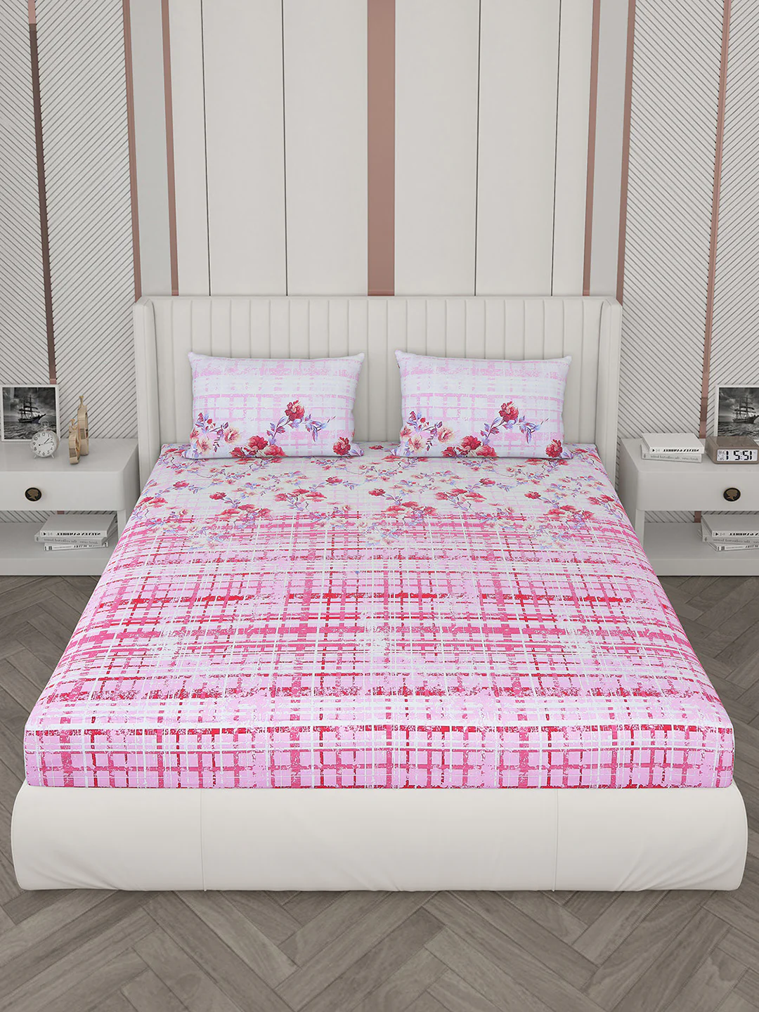 104 TC Cotton Double Bedsheet with 2 Pillow Covers - Updated - Updated - Updated - Image 3