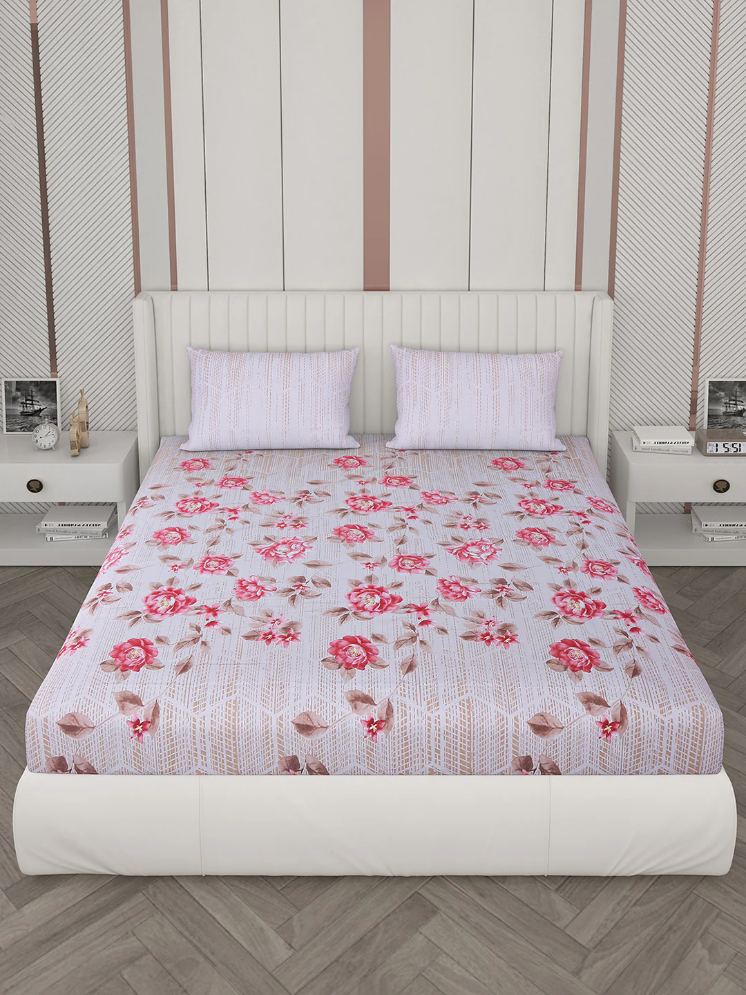 104 TC Cotton Double Bedsheet with 2 Pillow Covers - Updated - Updated - Updated - Image 3