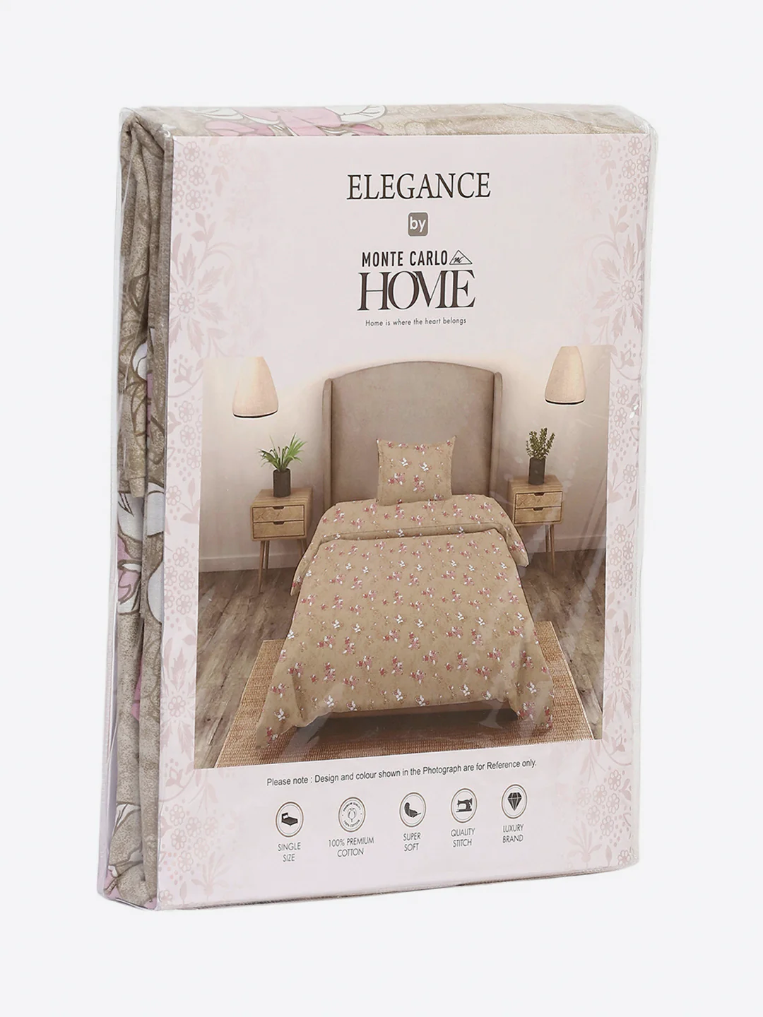 104 TC Cotton Single Bedsheet with 1 Pillow Cover (Elegance) - Image 9
