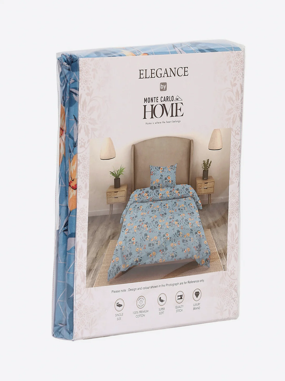 104 TC Cotton Single Bedsheet with 1 Pillow Cover (Elegance) - Image 9
