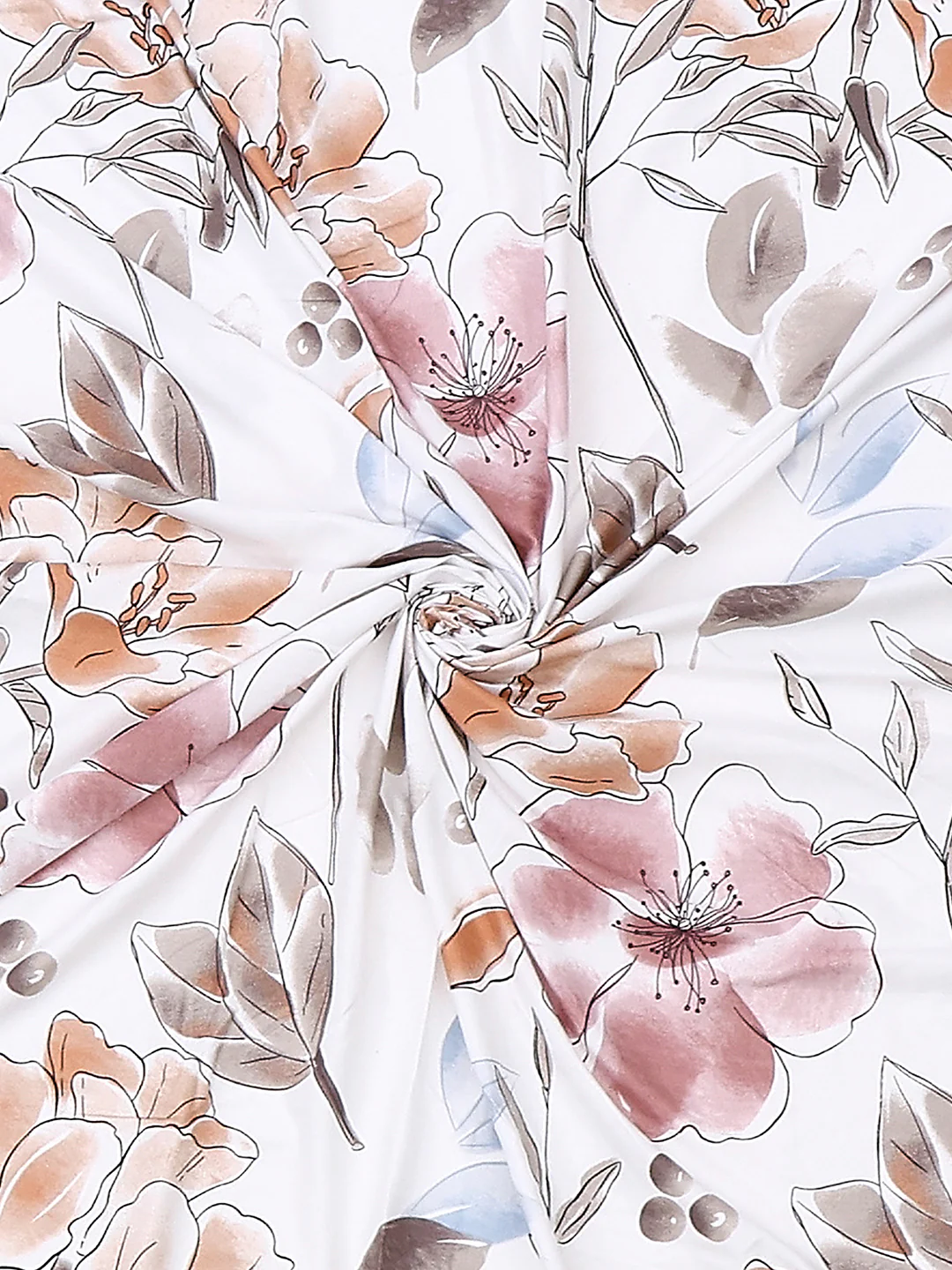 110 GSM Polyester Double Bed 1 Bedsheet with 2 Pillow Cover (Aromatica) - Image 8