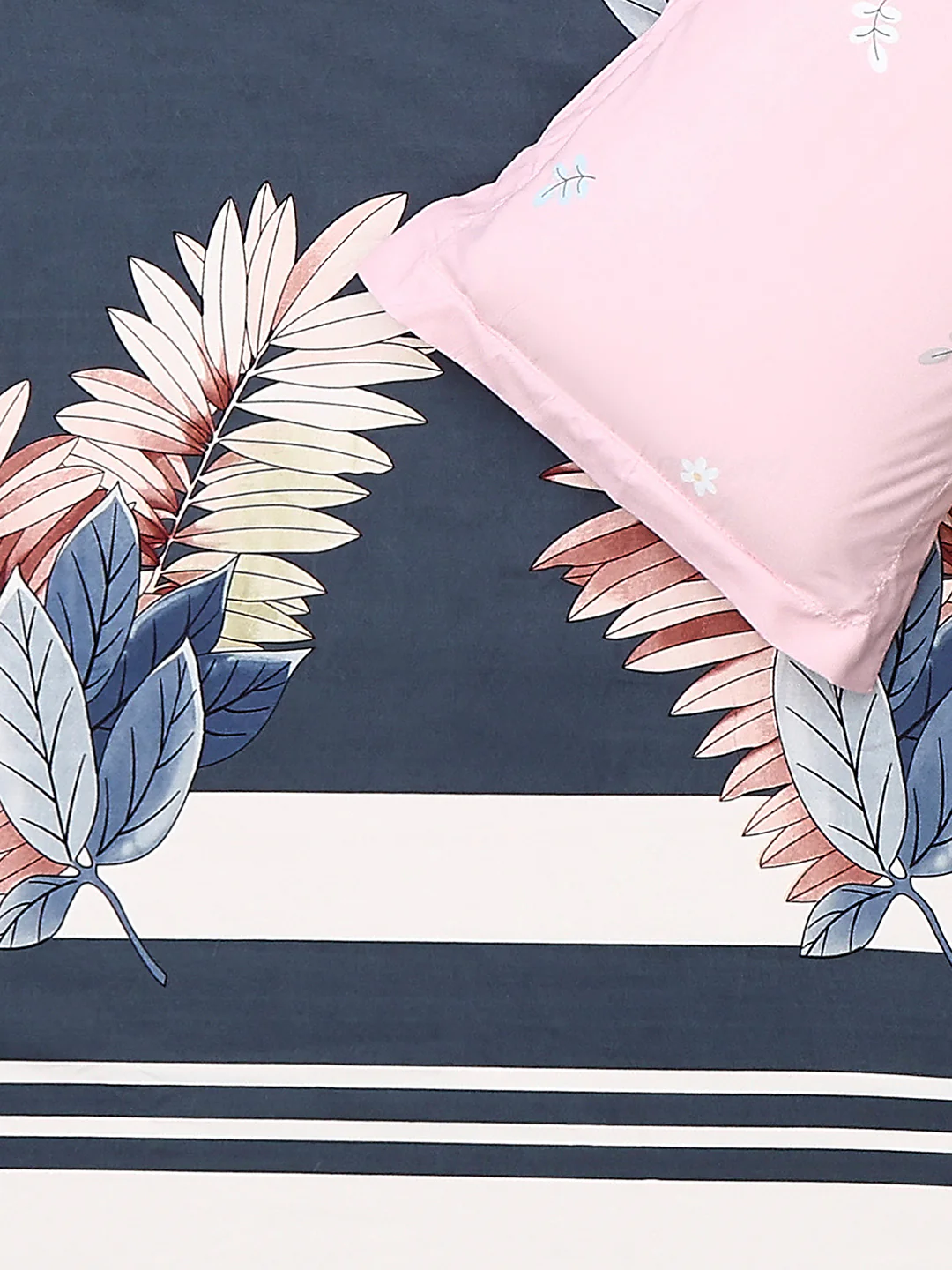 110 GSM Polyester Double Bed 1 Bedsheet with 2 Pillow Cover (Aromatica) - Image 5