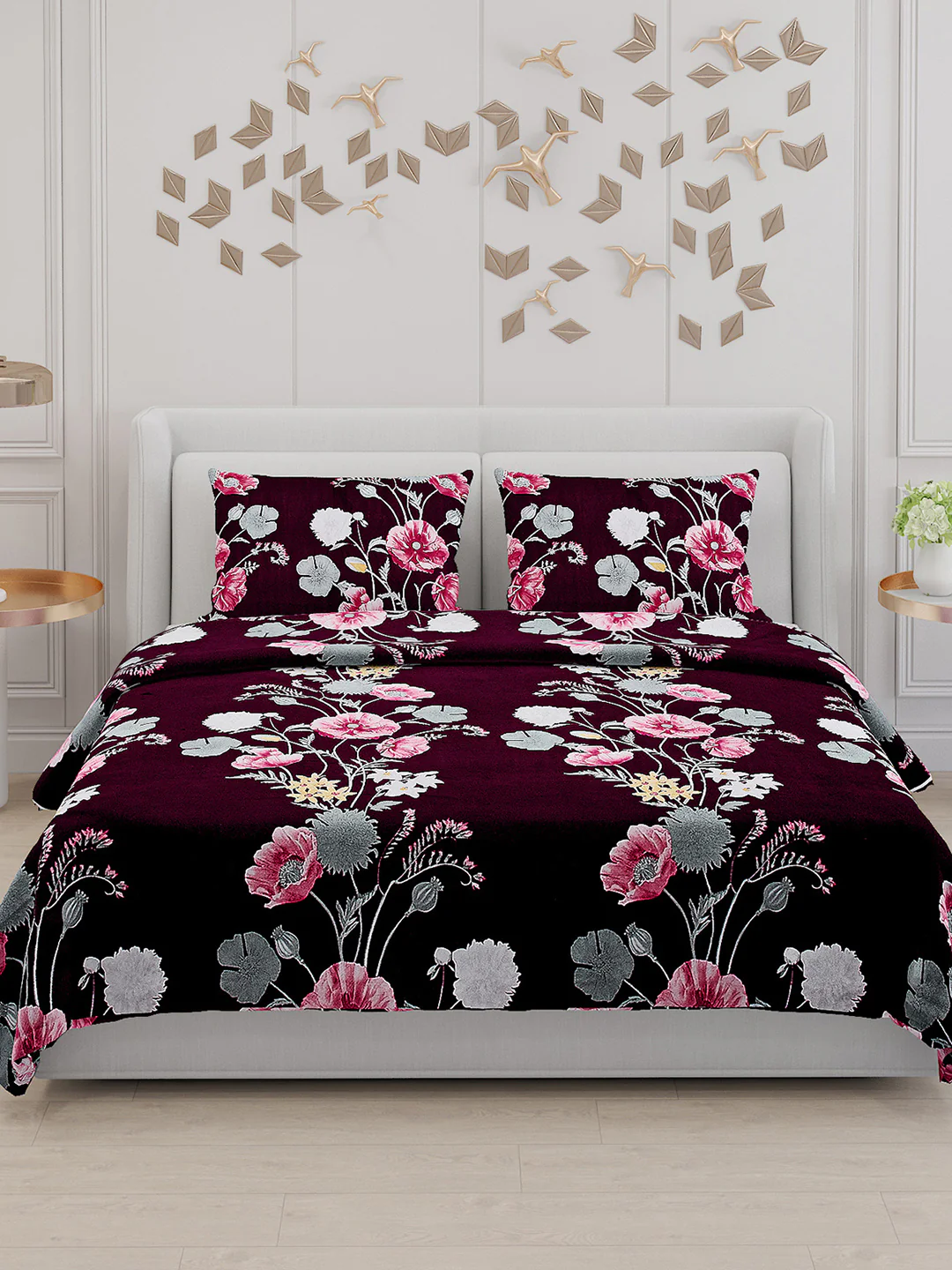 110 GSM Polyester Double Bed Bedsheet with 2 Pillow Covers - Updated - Updated - Updated - Image 3