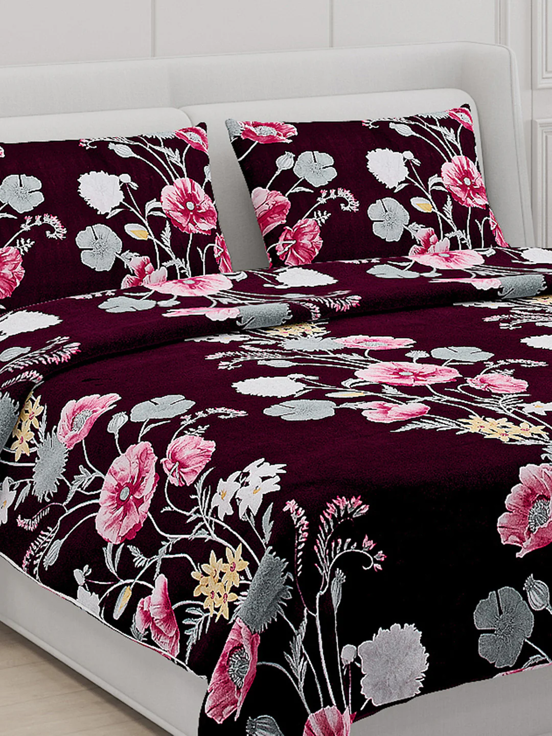 110 GSM Polyester Double Bed Bedsheet with 2 Pillow Covers - Updated - Updated - Updated - Image 5