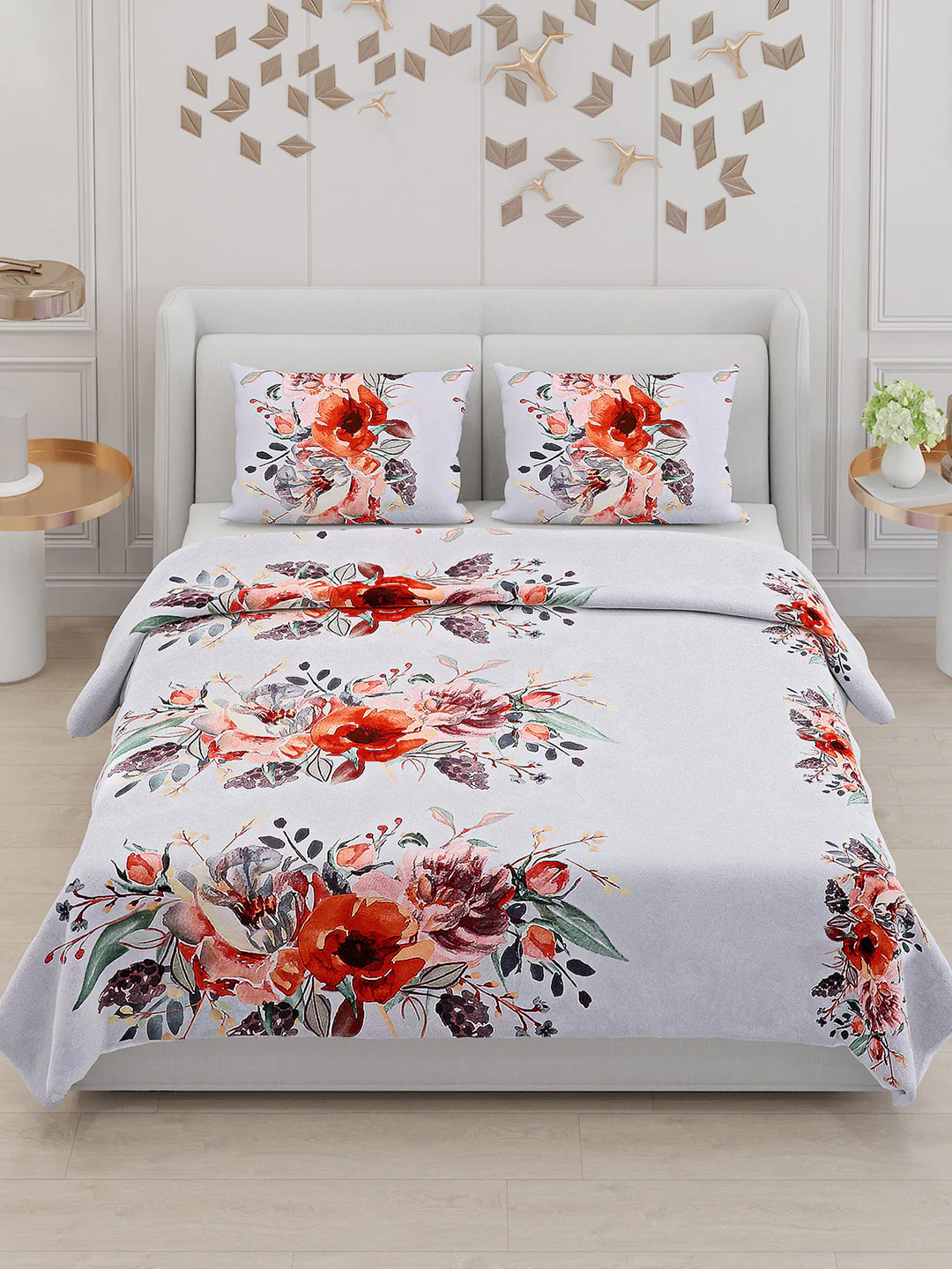110 GSM Polyester Double Bed Bedsheet with 2 Pillow Covers - Updated - Updated - Updated - Image 2