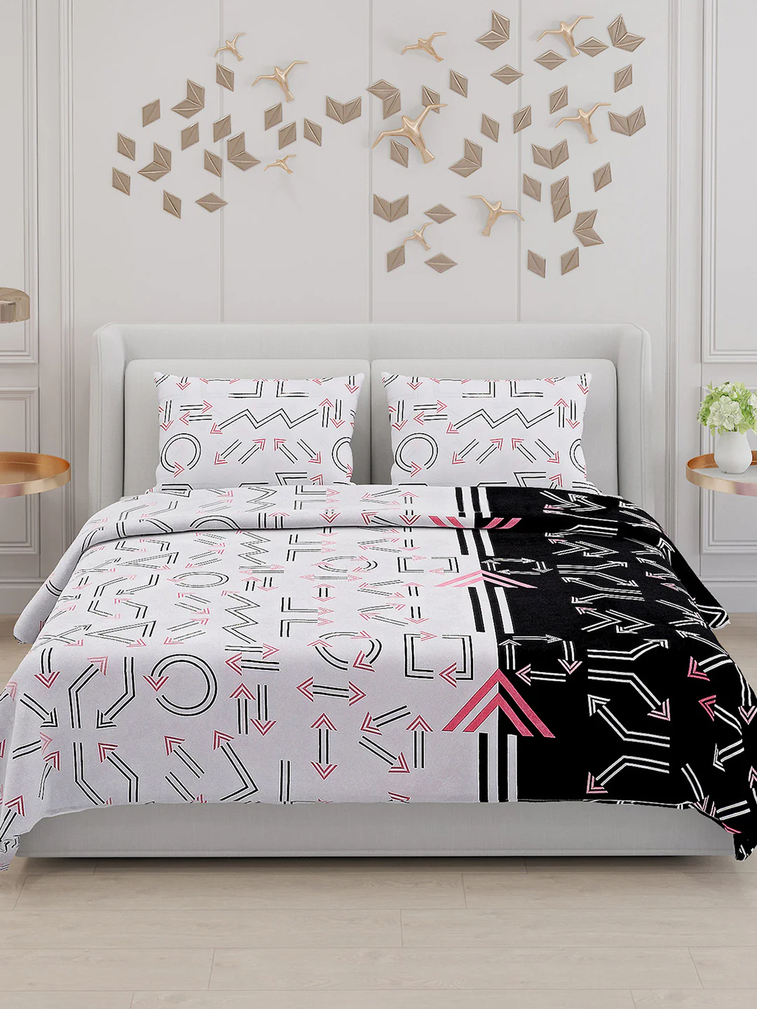 110 GSM Polyester Double Bed Bedsheet with 2 Pillow Covers - Updated - Updated - Updated - Image 3