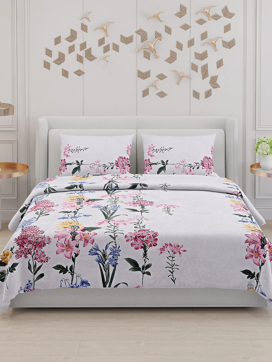 110 GSM Polyester Double Bed Bedsheet with 2 Pillow Covers - Updated - Updated - Updated - Image 3