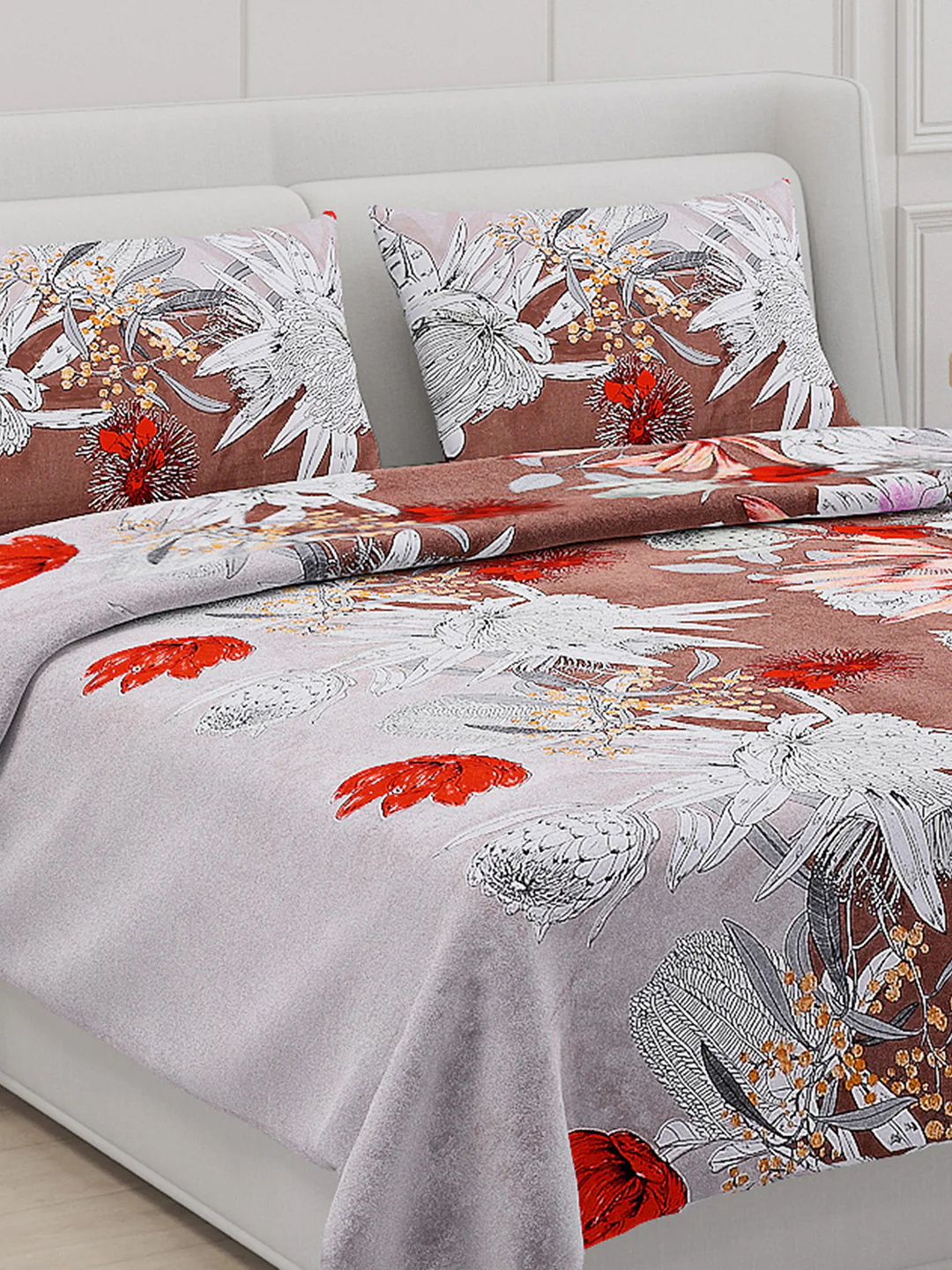 110 GSM Polyester Double Bed Bedsheet with 2 Pillow Covers - Updated - Updated - Image 5