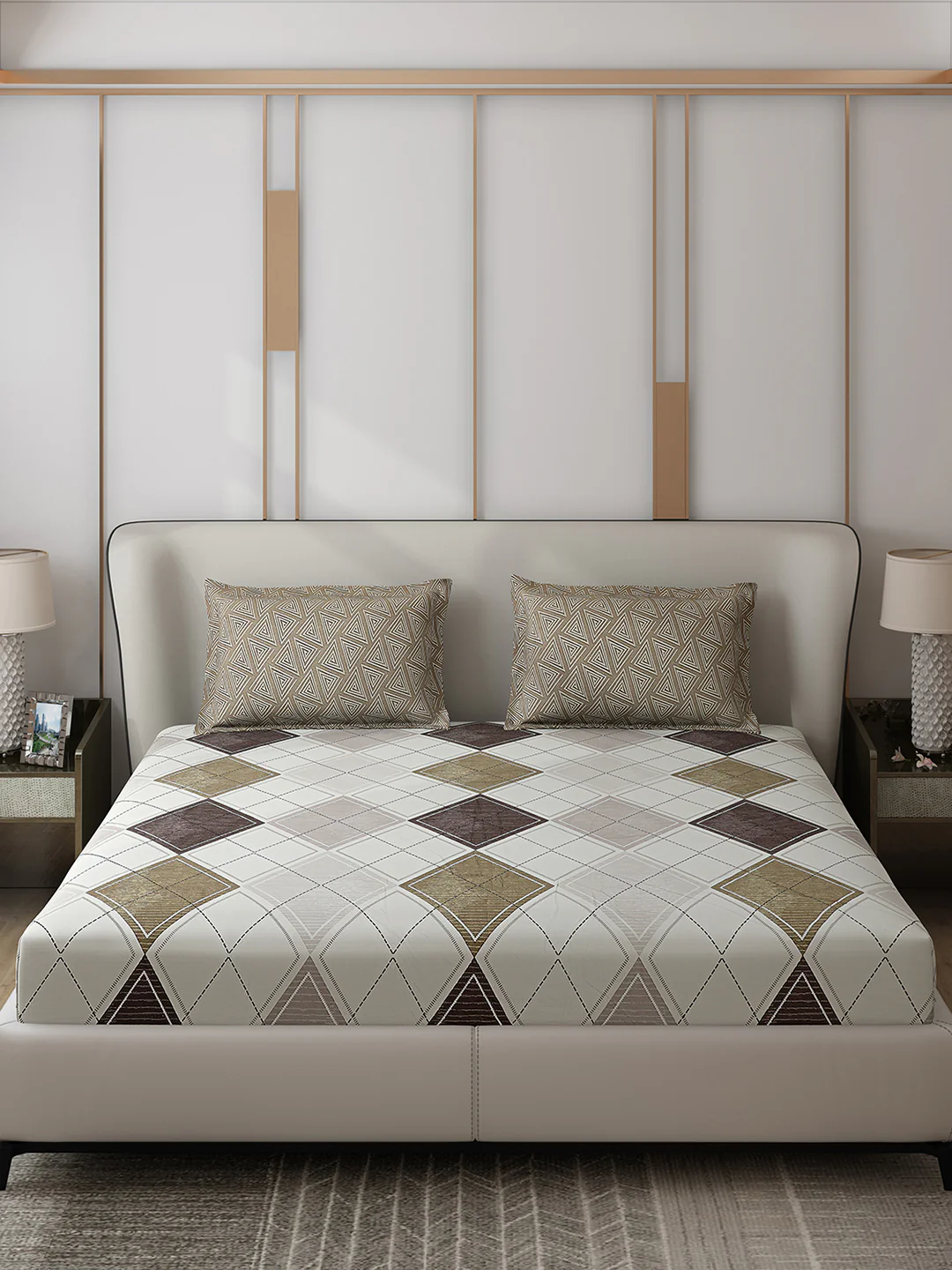 110 GSM Polyester Double Bed 1 Bedsheet with 2 Pillow Covers (Aromatic) - Updated - Updated - Updated - Image 3
