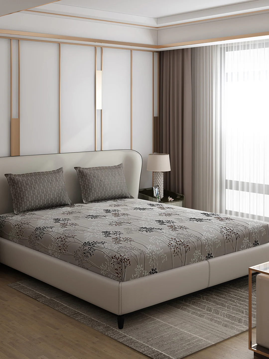 110 GSM Polyester Double Bed 1 Bedsheet with 2 Pillow Covers (Aromatic) - Updated - Updated - Updated - Image 4