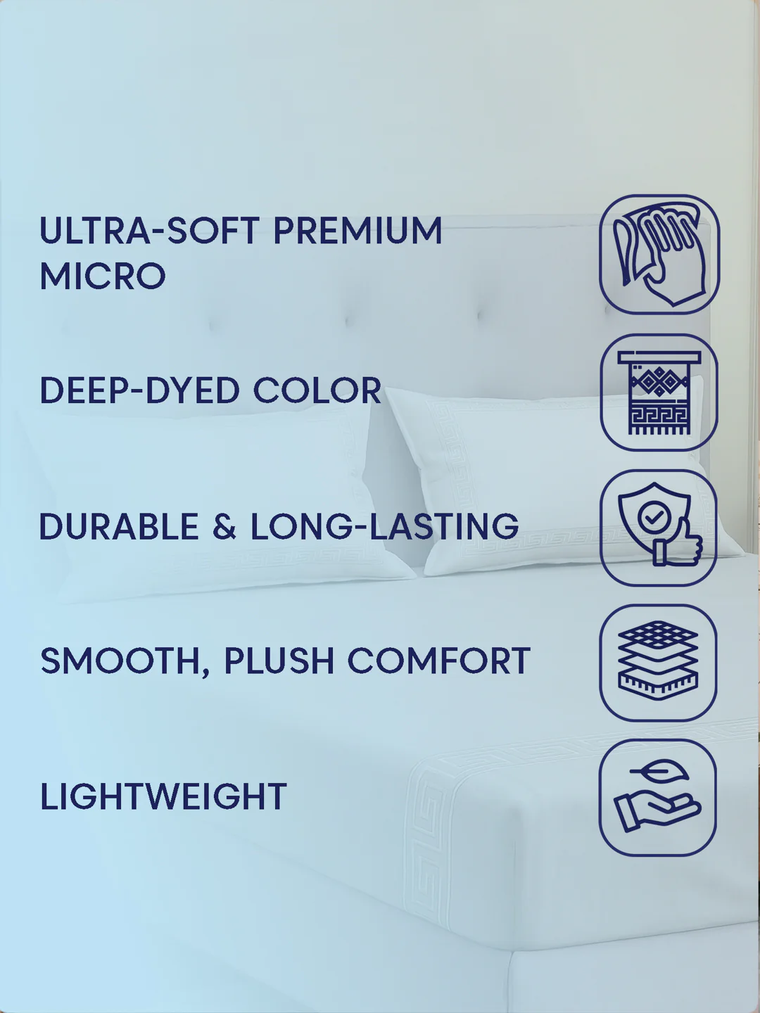 Premium 110 GSM Polyester King Size Bedsheet with 2 Pillow Covers Elite Embroidery Collection - Image 9
