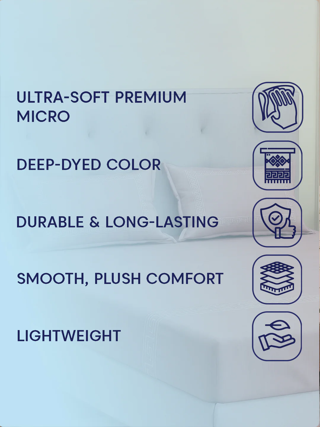 Premium 110 GSM Polyester King Size Bedsheet with 2 Pillow Covers Elite Embroidery Collection - Image 9