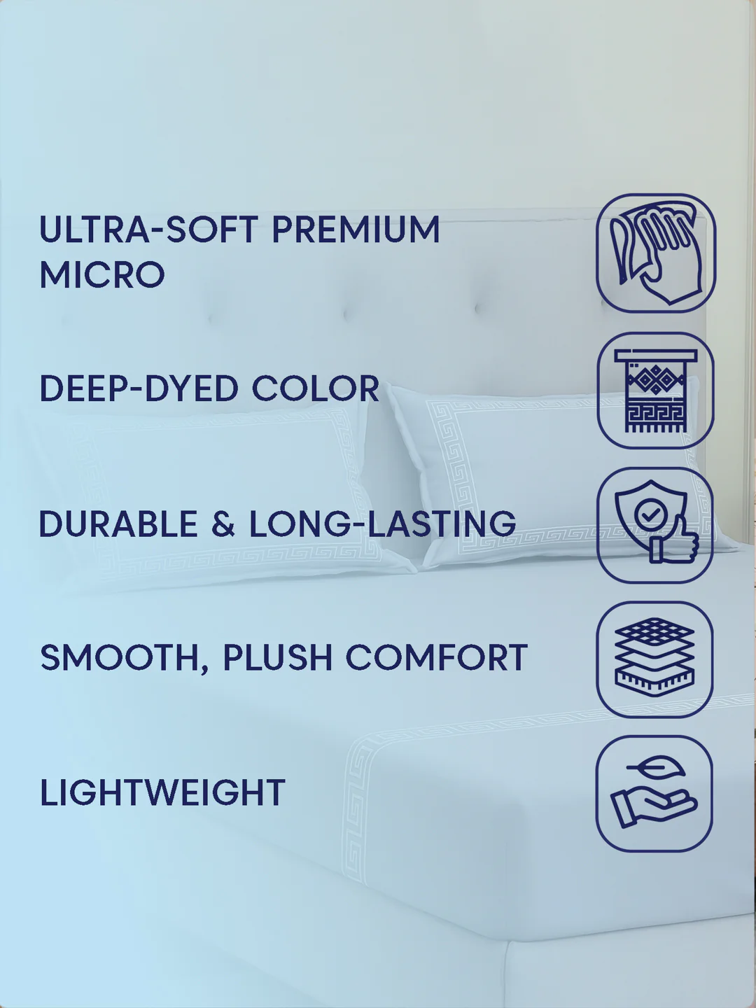 Premium 110 GSM Polyester King Size Bedsheet with 2 Pillow Covers Elite Embroidery Collection - Image 9