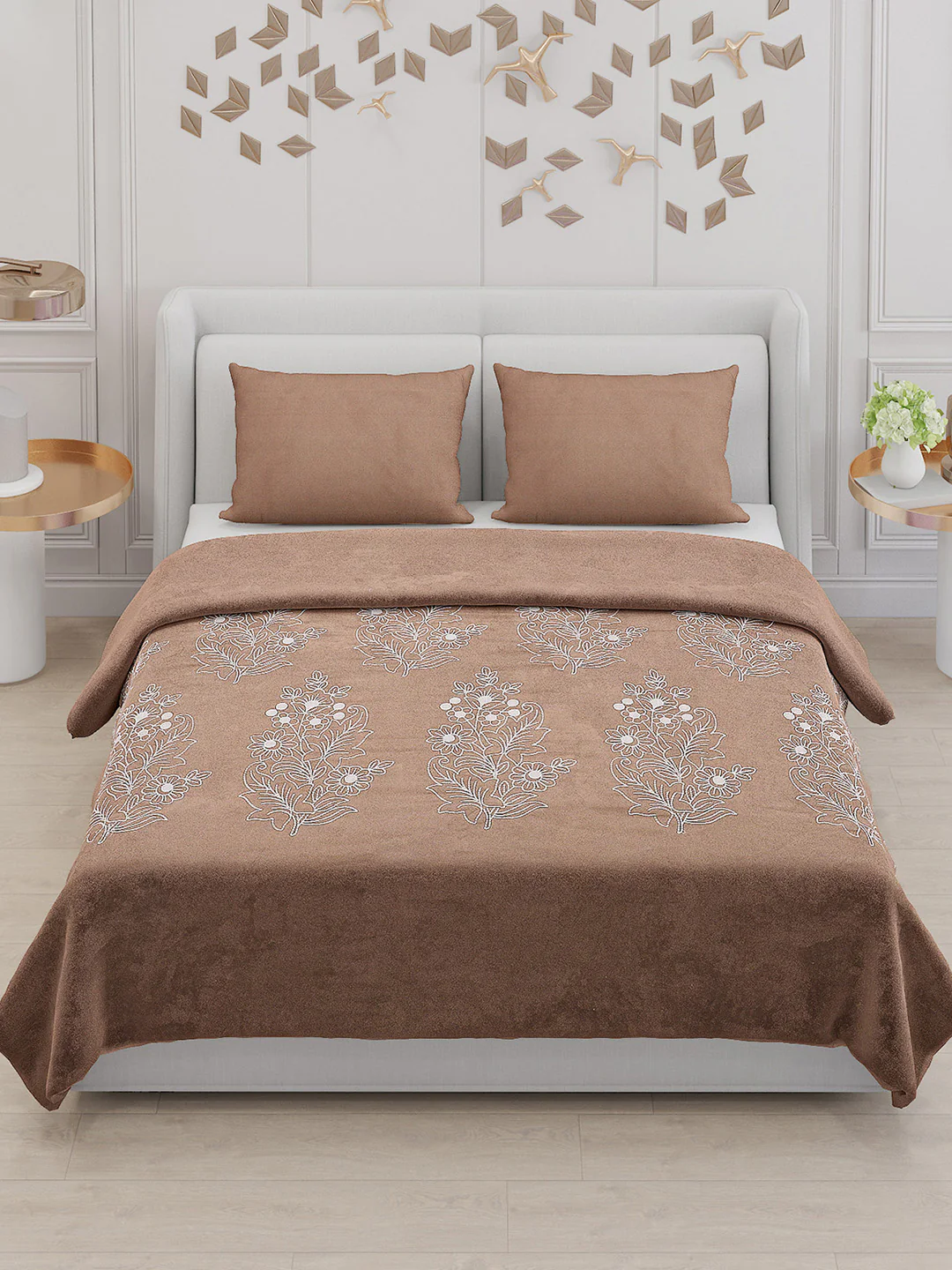 115 GSM Polyester Double Bed Bedsheet with 2 Pillow Covers - Updated - Updated - Updated - Image 2