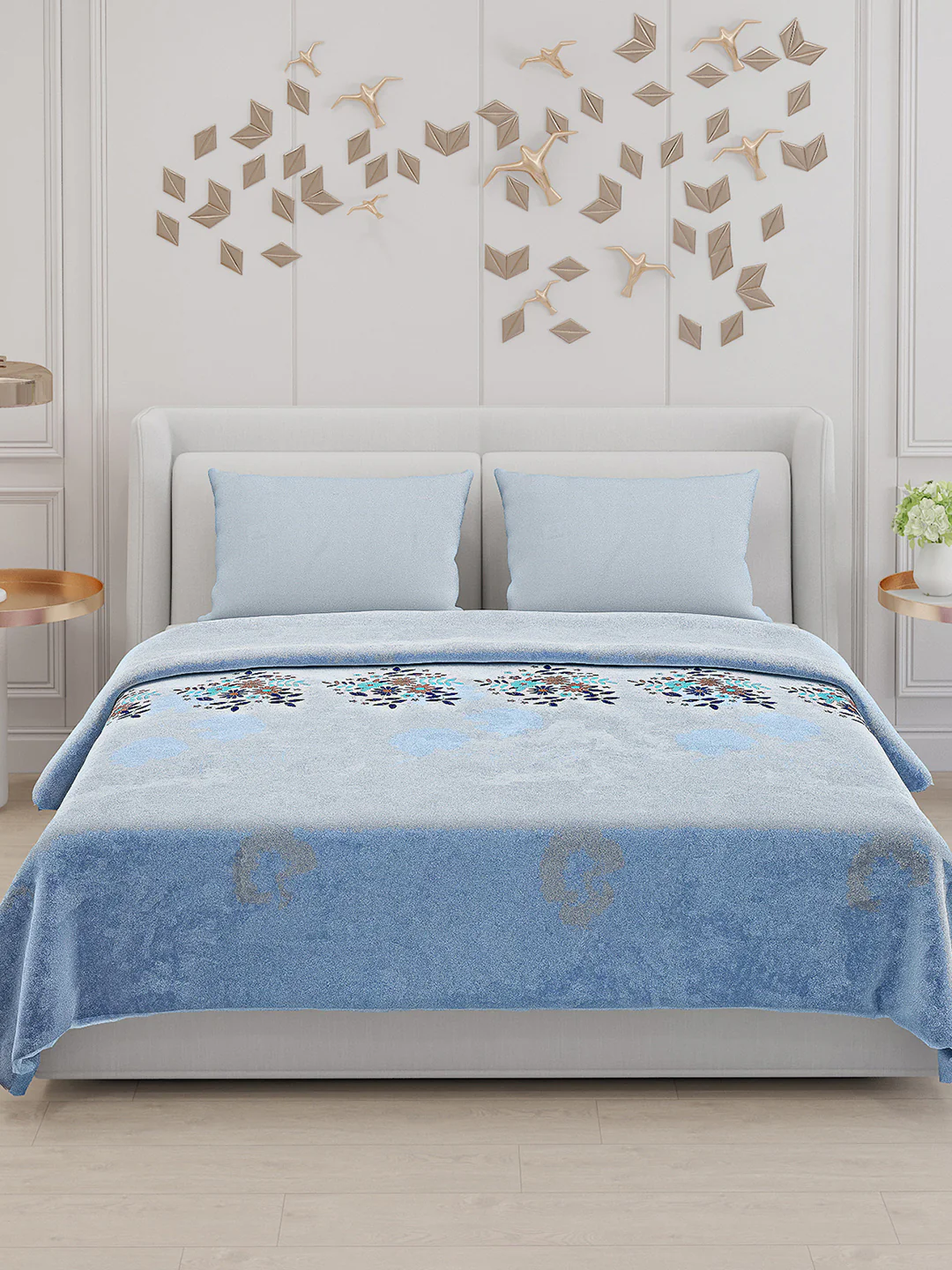 115 GSM Polyester Double Bed Bedsheet with 2 Pillow Covers - Updated - Updated - Image 3