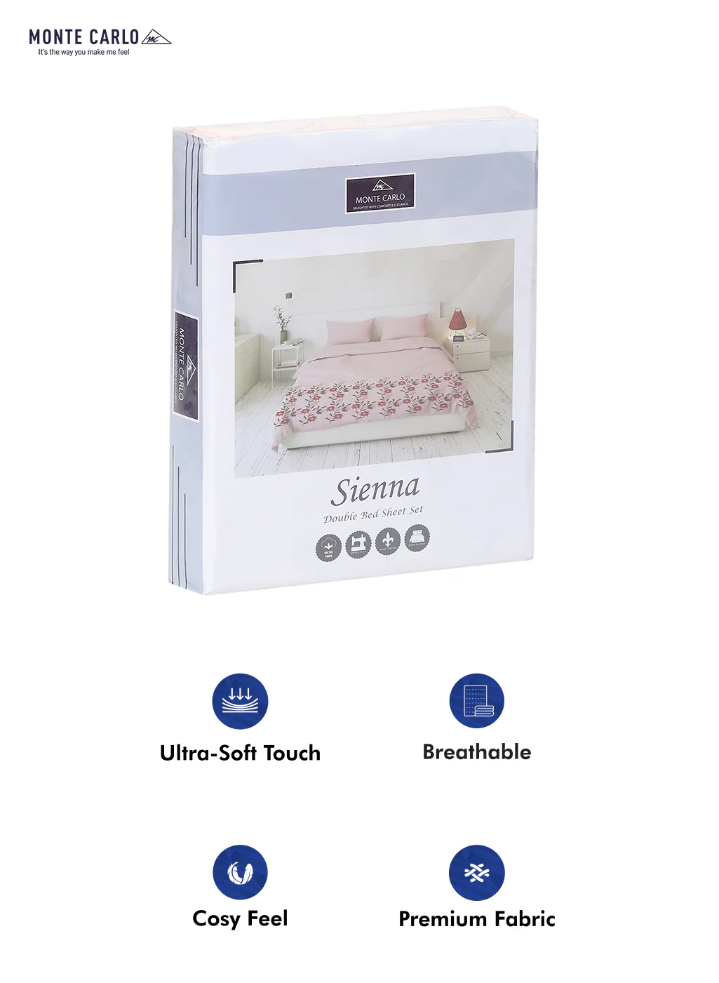 115 GSM Polyester Double Bed Bedsheet with 2 Pillow Covers - Updated - Updated - Image 10