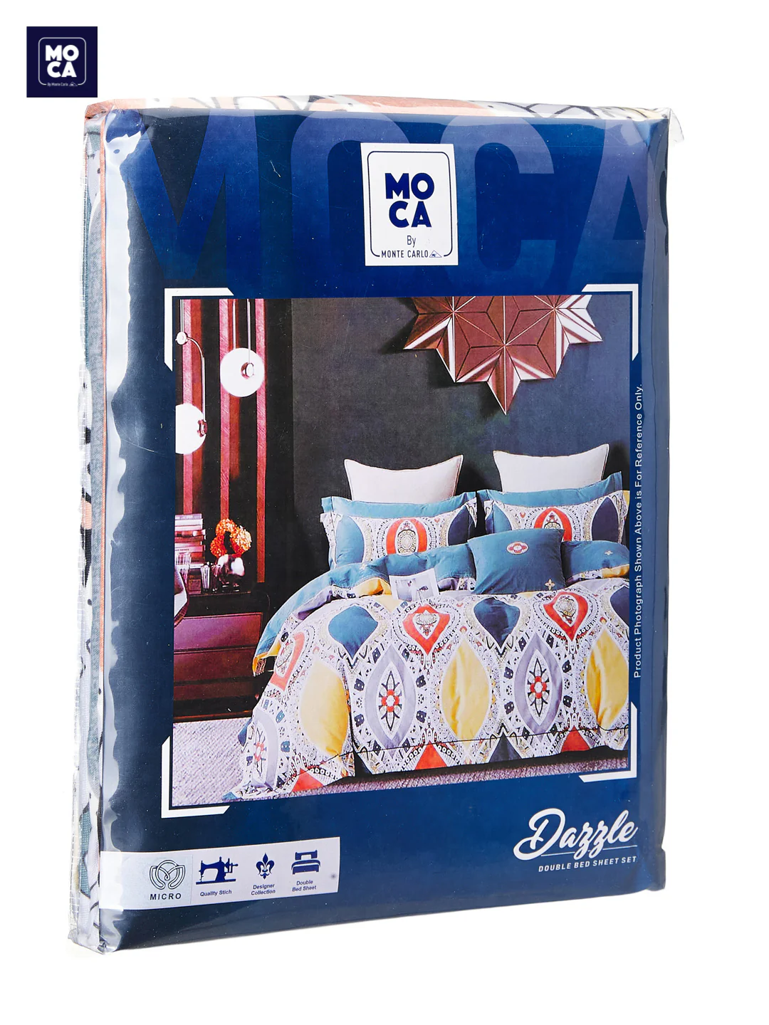 120 GSM Polyester Double Bed 1 Bedsheet with 2 Pillow Covers (Dazzle) - Image 9