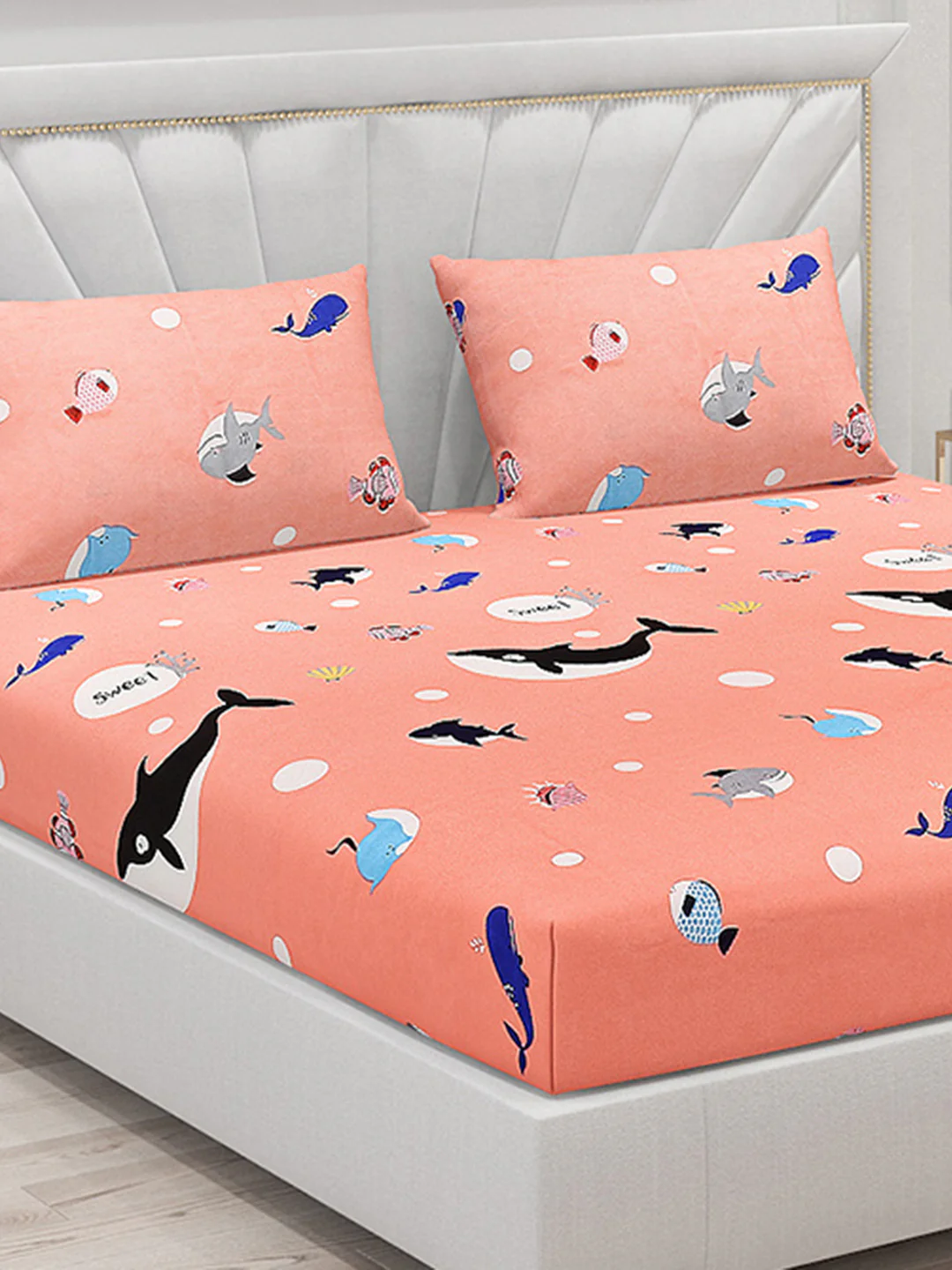 120 GSM  Polyester Double Bed Bedsheet with 2 Pillow Covers - Updated - Updated - Updated - Image 5