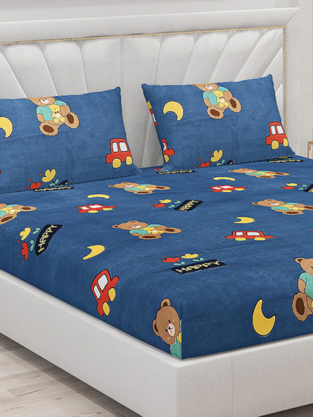120 GSM  Polyester Double Bed Bedsheet with 2 Pillow Covers - Updated - Updated - Image 5