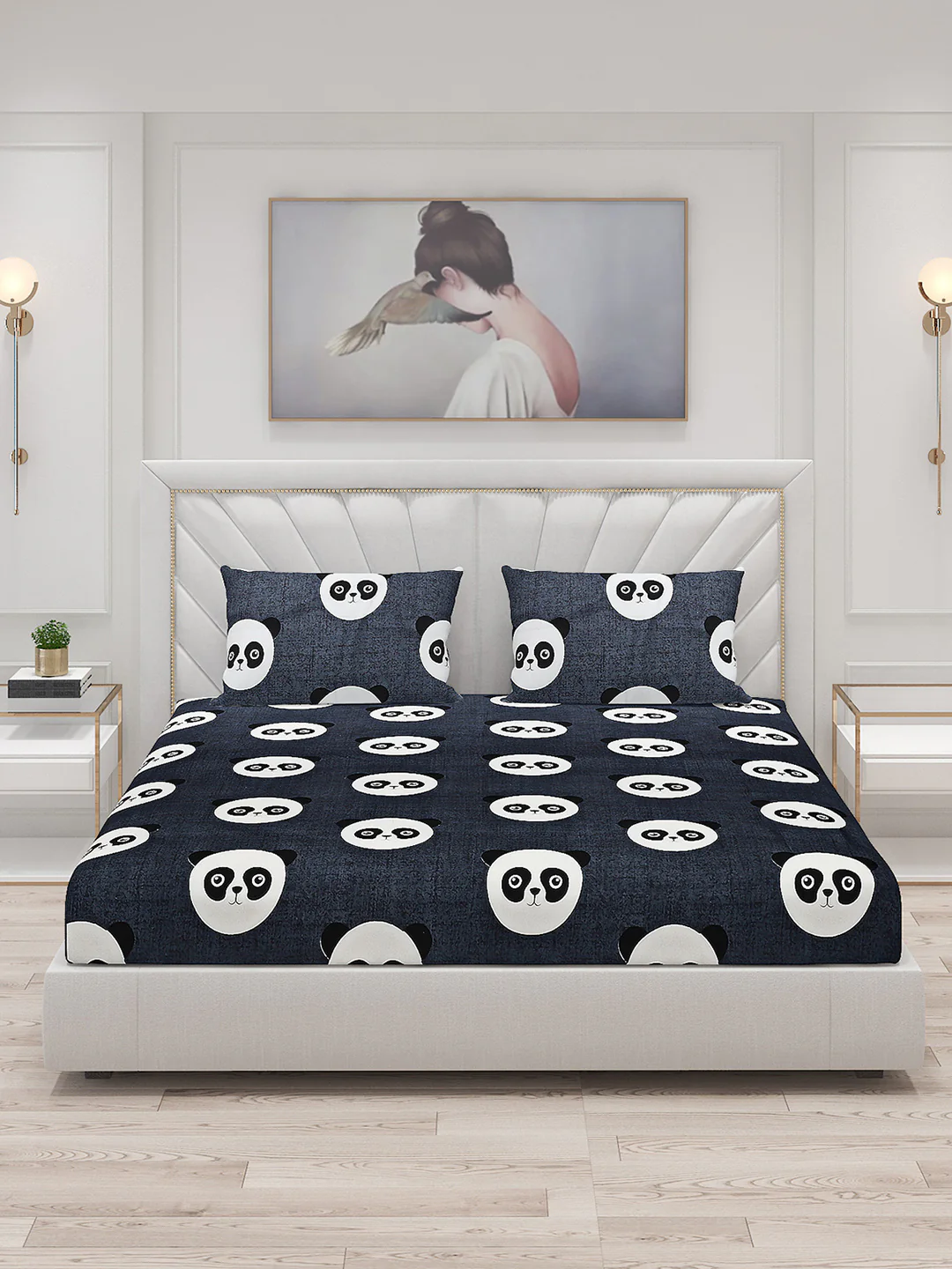 120 GSM  Polyester Double Bed Bedsheet with 2 Pillow Covers - Updated - Image 3