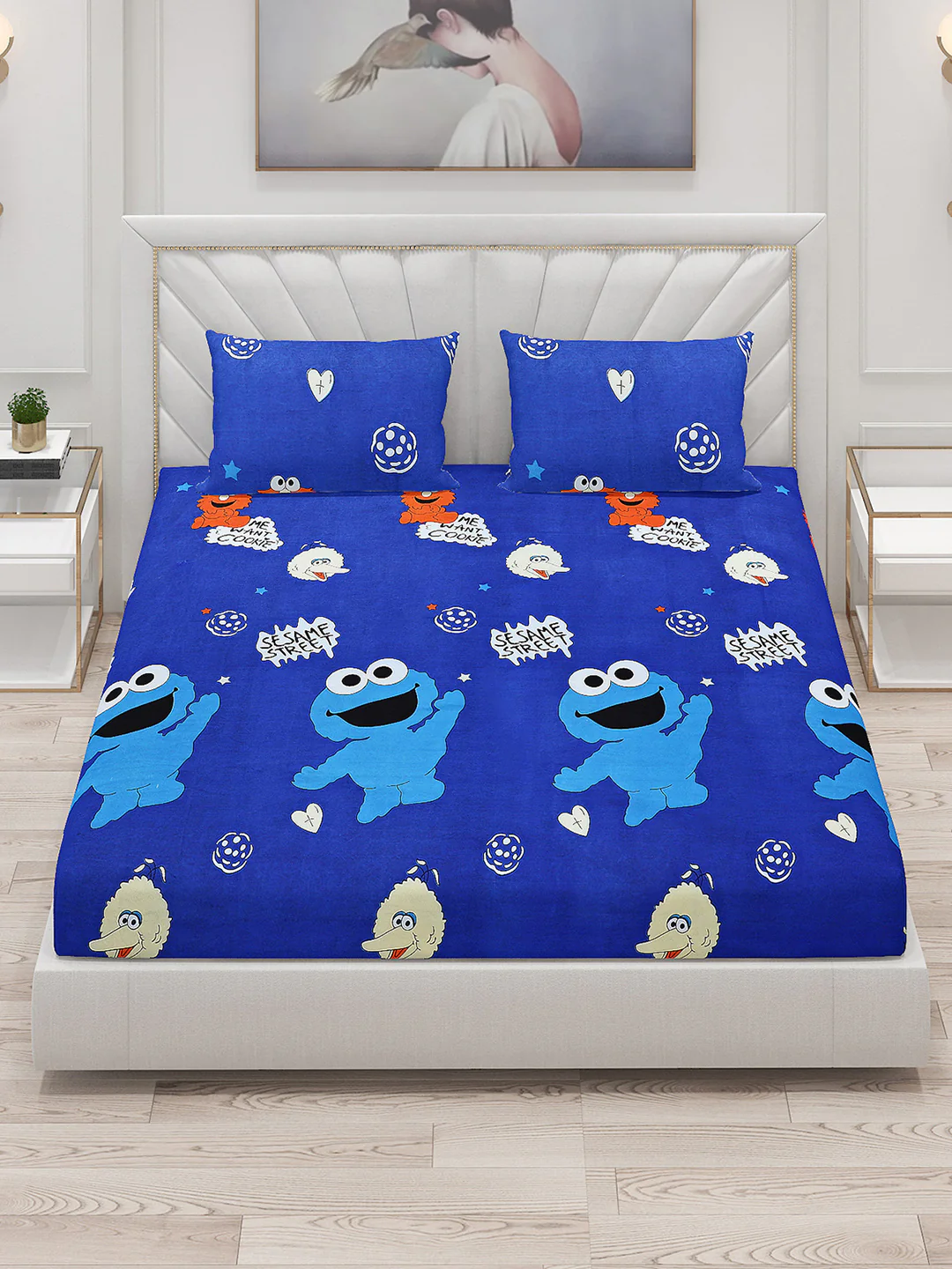 120 GSM  Polyester Double Bed Bedsheet with 2 Pillow Covers - Updated - Updated - Image 2