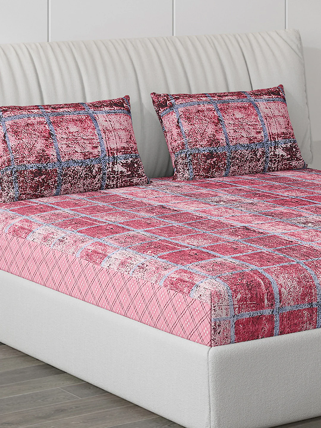 120 GSM  Polyester Double Bed Bedsheet with 2 Pillow Covers - Updated - Updated - Image 5