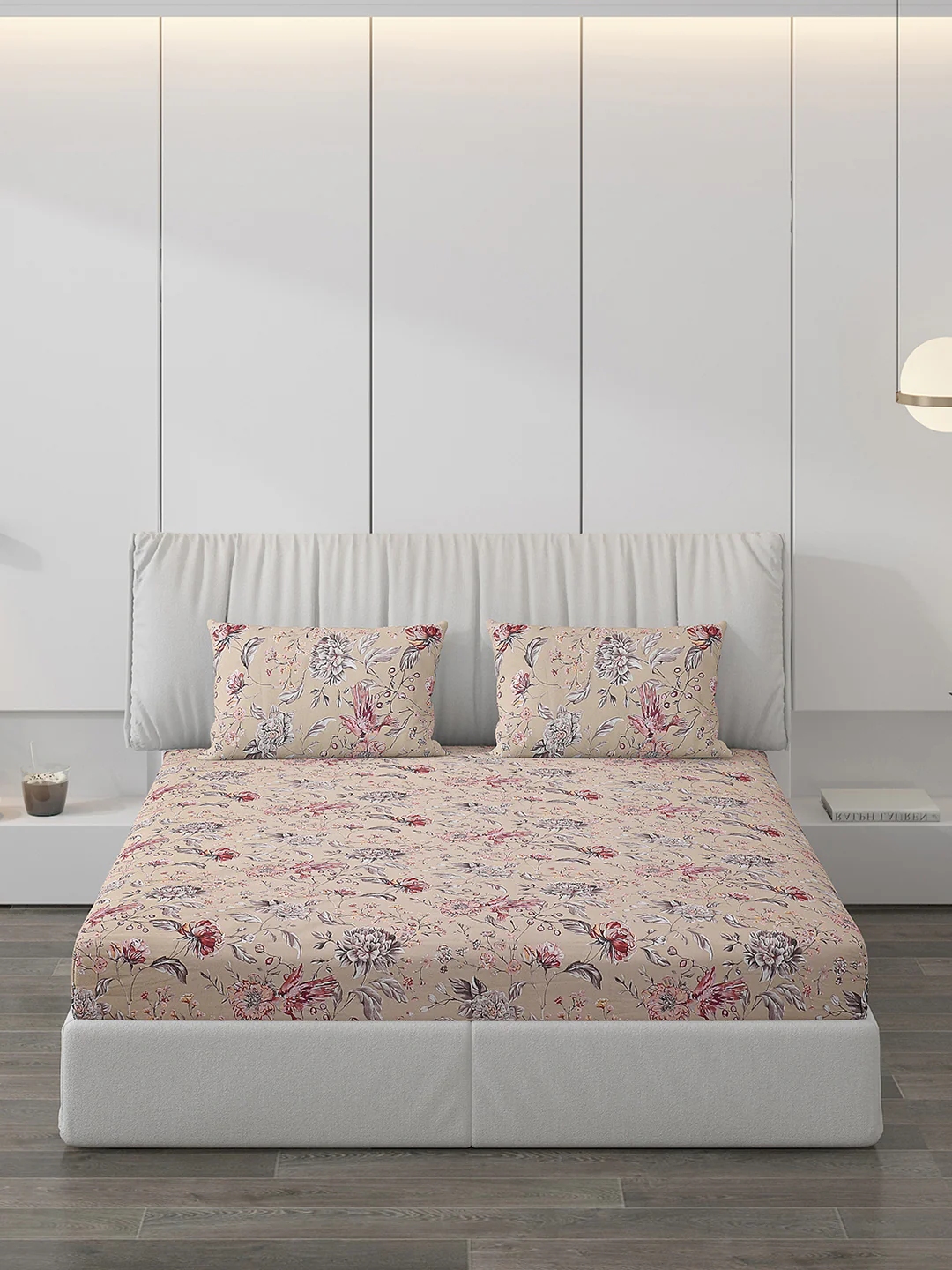 120 GSM  Polyester Double Bed Bedsheet with 2 Pillow Covers - Updated - Updated - Image 3