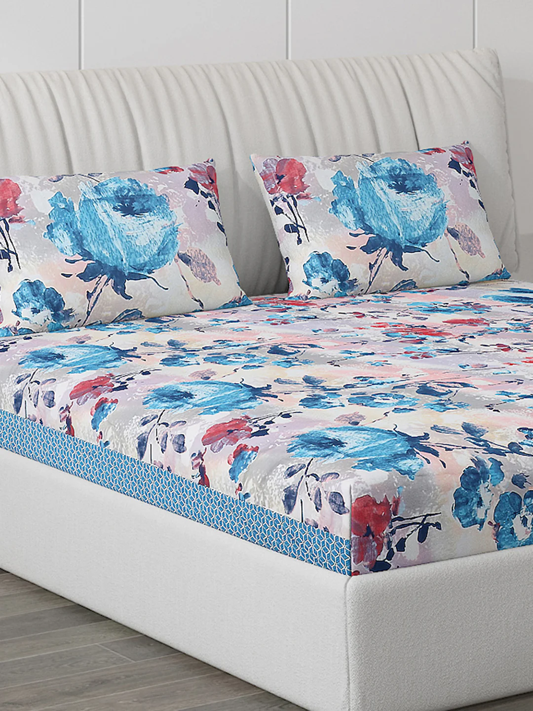 120 GSM  Polyester Double Bed Bedsheet with 2 Pillow Covers - Updated - Updated - Image 5