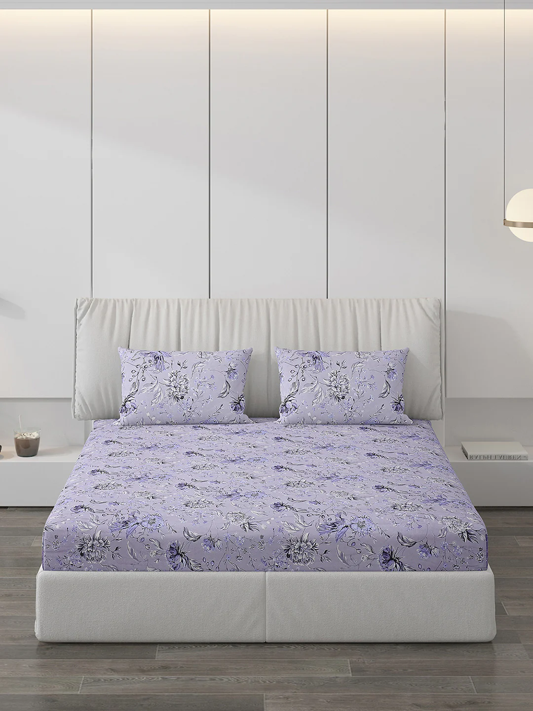120 GSM  Polyester Double Bed Bedsheet with 2 Pillow Covers - Updated - Updated - Image 3