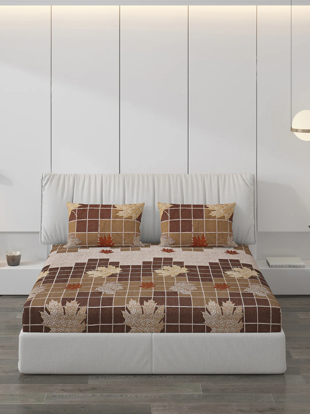 120 GSM  Polyester Double Bed Bedsheet with 2 Pillow Covers - Updated - Updated - Image 3