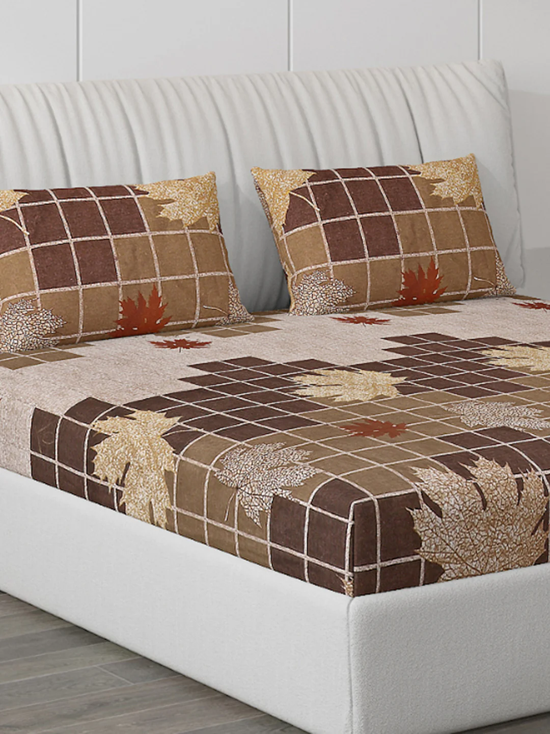 120 GSM  Polyester Double Bed Bedsheet with 2 Pillow Covers - Updated - Updated - Image 5